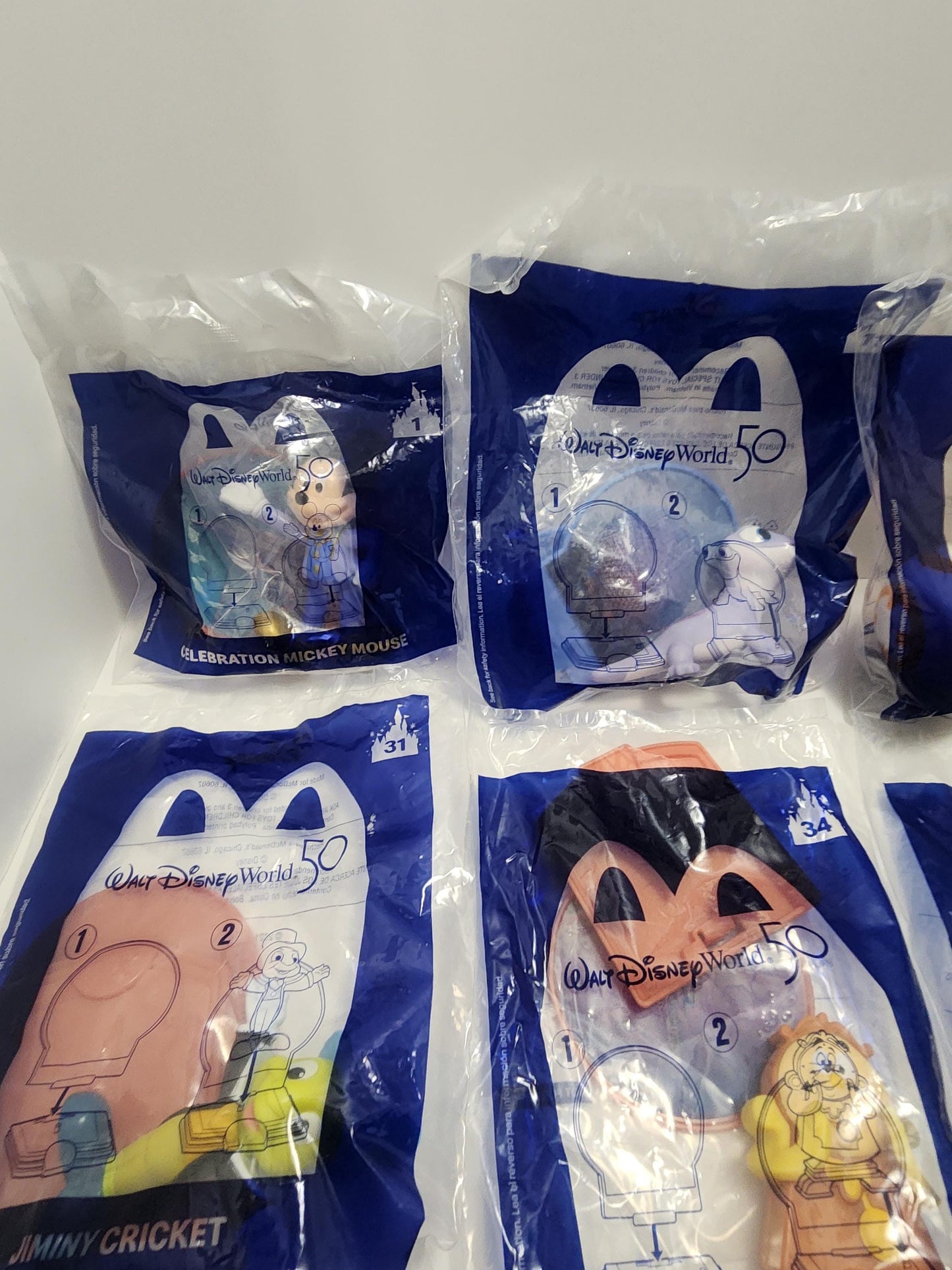 Walt Disney Anniversary Happy Meal McDonald's Toys - Happy Meal Toys - McDonald's Toys - Fast Food Toys - Disney Toys