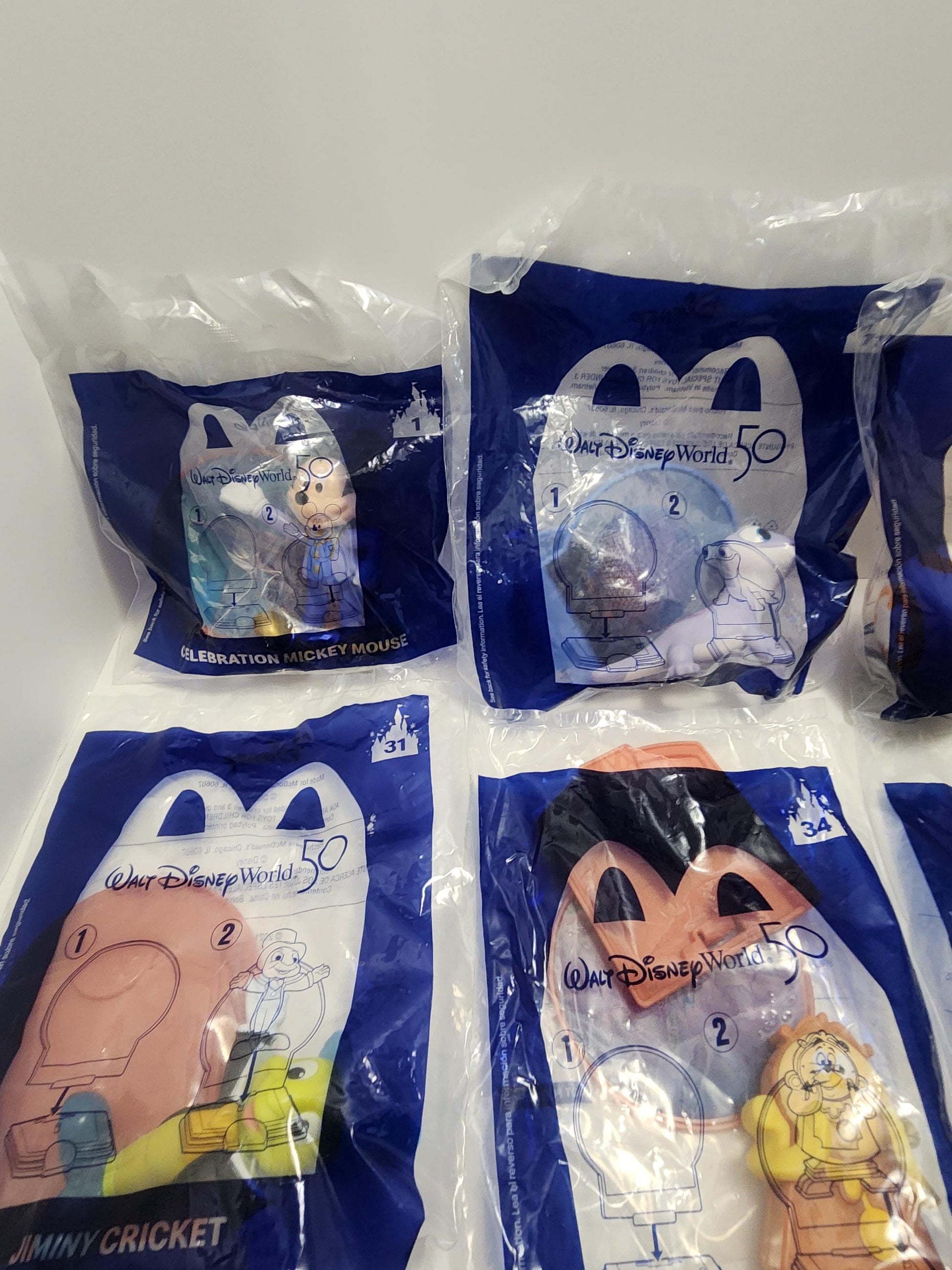 Walt Disney Anniversary Happy Meal McDonald's Toys - Happy Meal Toys - McDonald's Toys - Fast Food Toys - Disney Toys