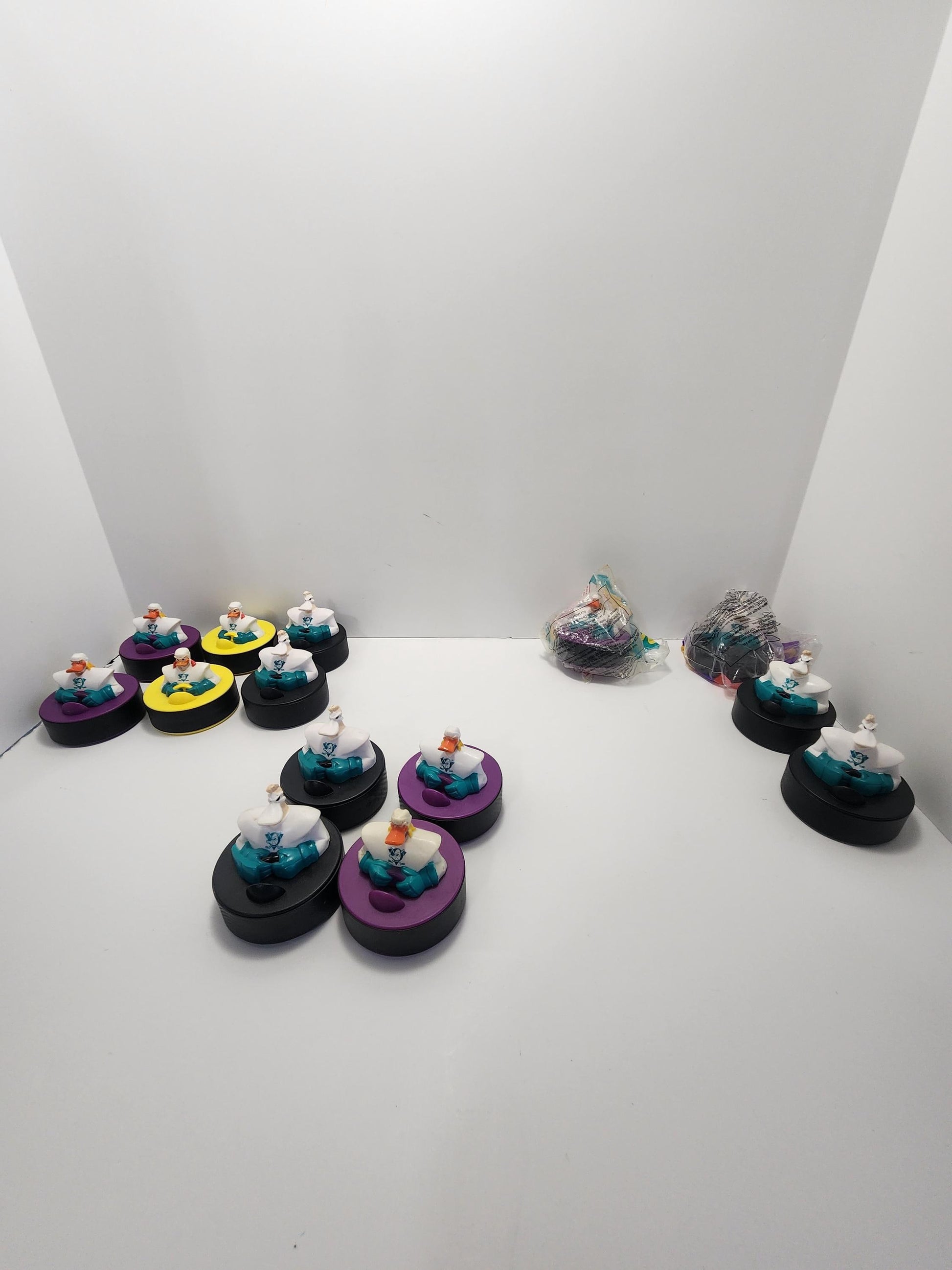 Disney Mighty Ducks Puck Figure Toys - Mighty Ducks - Might Ducks Toys - Hockey - Hockey Toys - Vintage Toys - Disney - Disney Toys