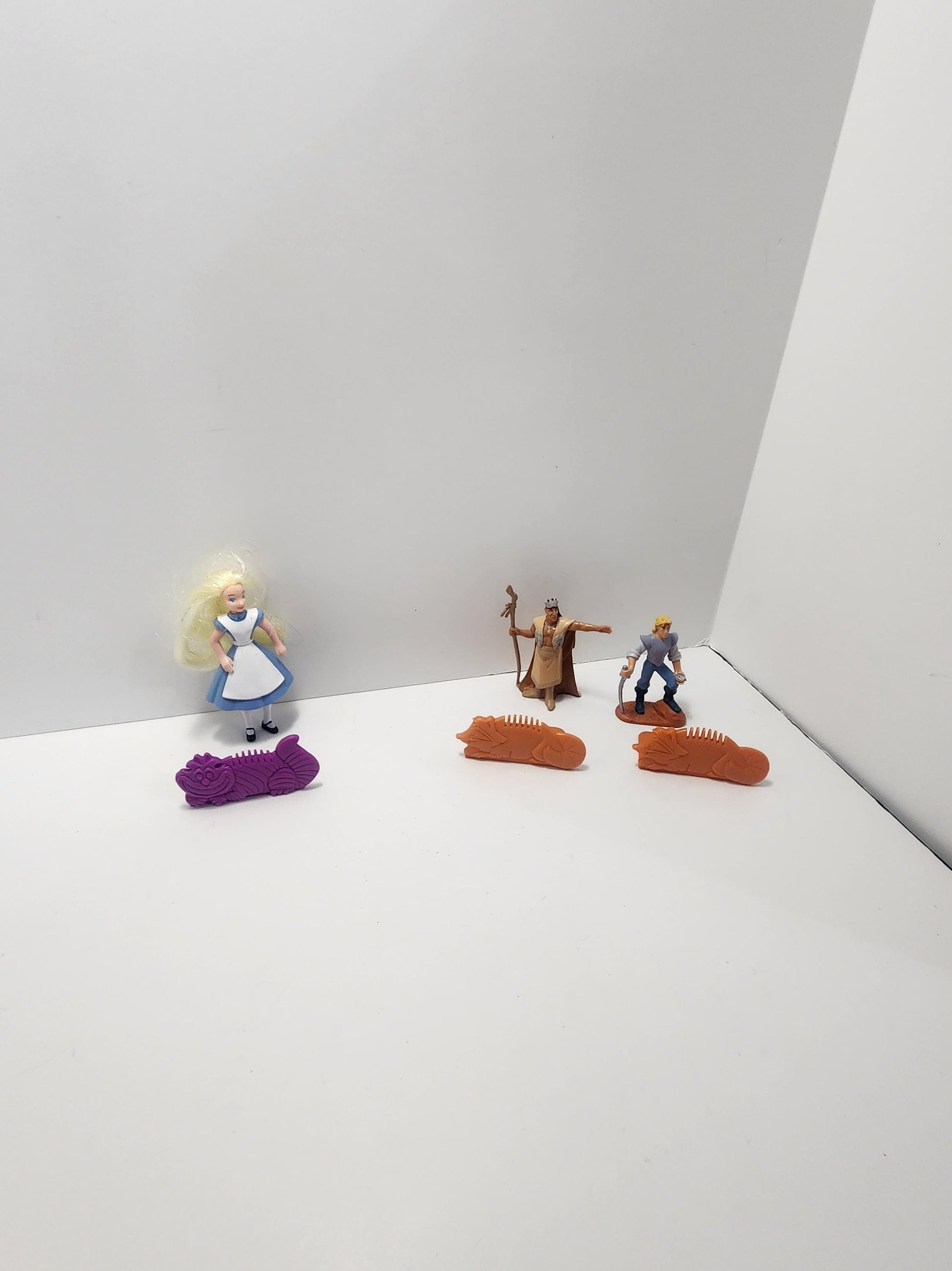 Disney Vintage 1990s Toys - Pocahontas - Pocahontas Toys - John Smith - Alice In Wonderland Toys - Alice In Wonderland - Meeko