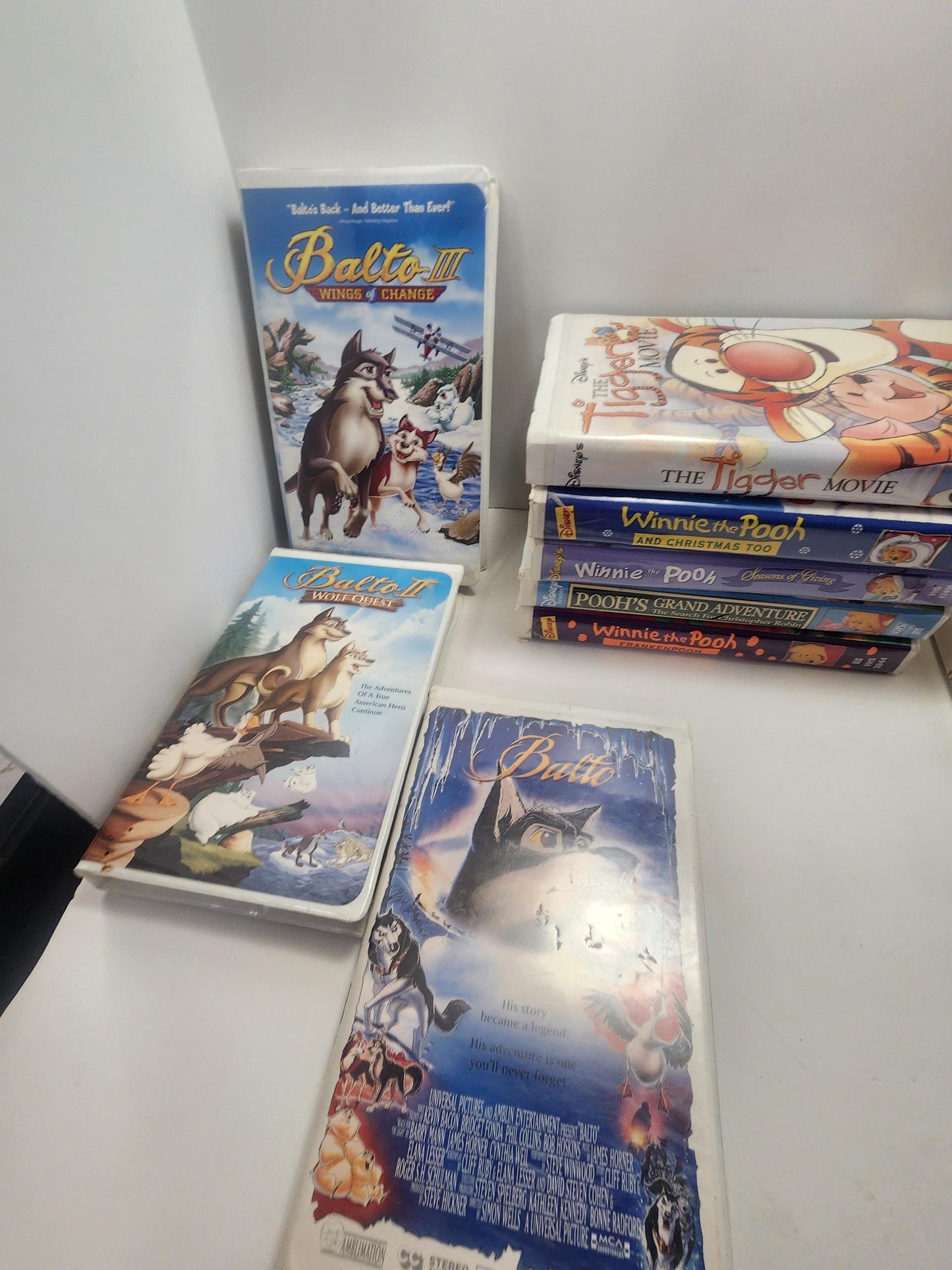 Disney Vintage Cartoon Vhs Movies - 101 Dalmations - Balto - Winnie The Pooh - Balto Movies - 101 Dalmations Movies - Winnie The Pooh Movies