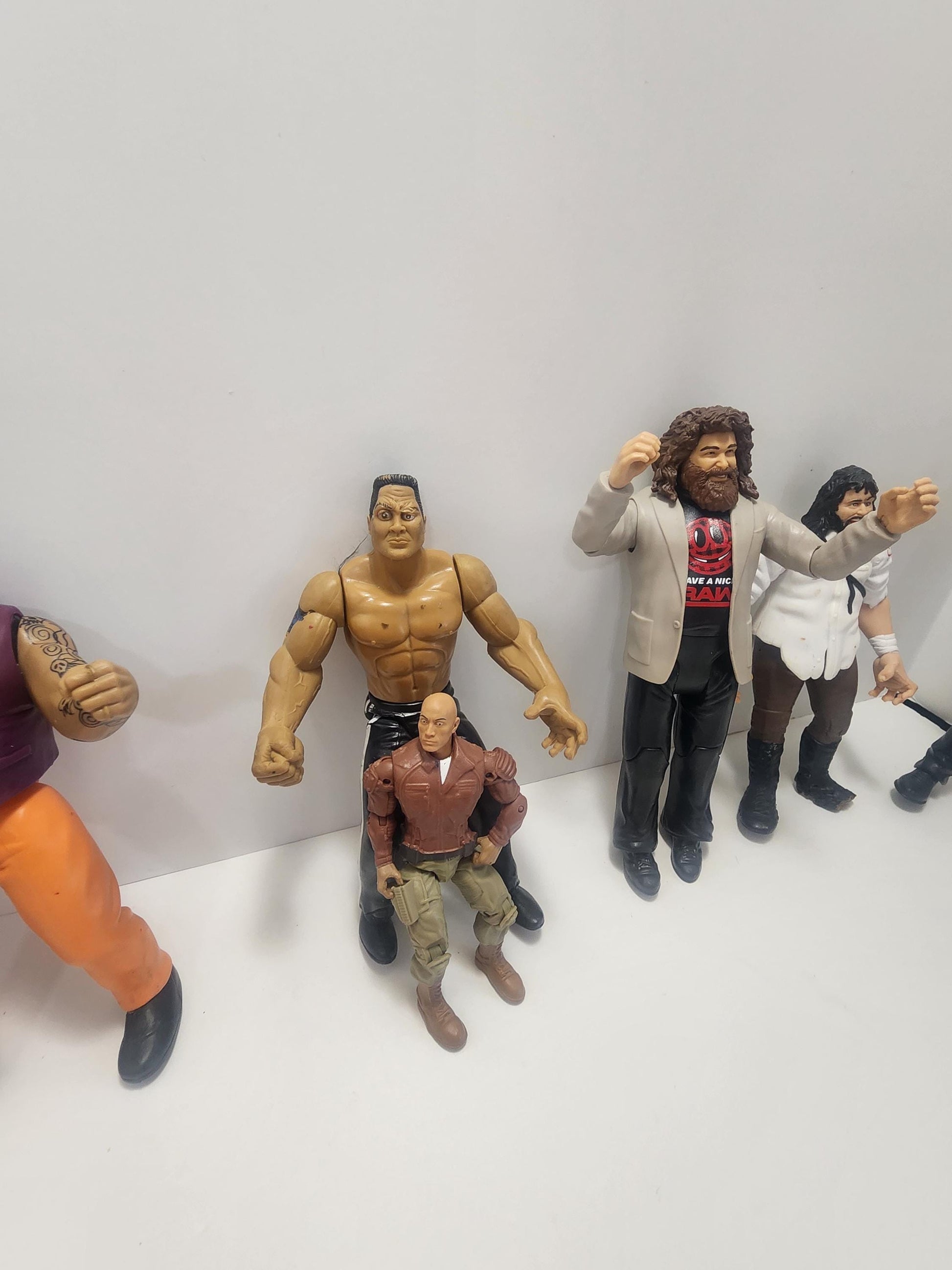Wwe Wrestling Action Figures - Wwf - WWE- WCW - Ecw - Mick Foley - The Rock - Dwayne Johnson - Wrestling - Wrestling Figures