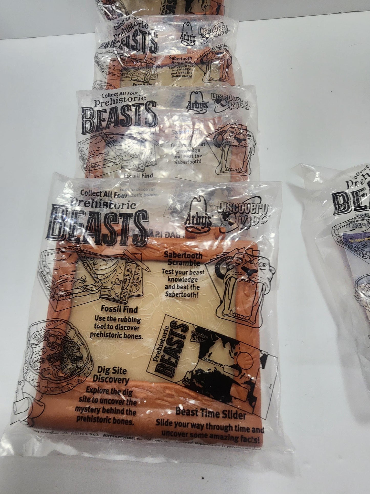 Arbys Vintage 2001 Prehistoric Beats Kids Meal Toys - Prehistoric - Prehistoric Beasts - Dinosaurs - Fossils - Dinosaur Toys - Kids Meal Toy