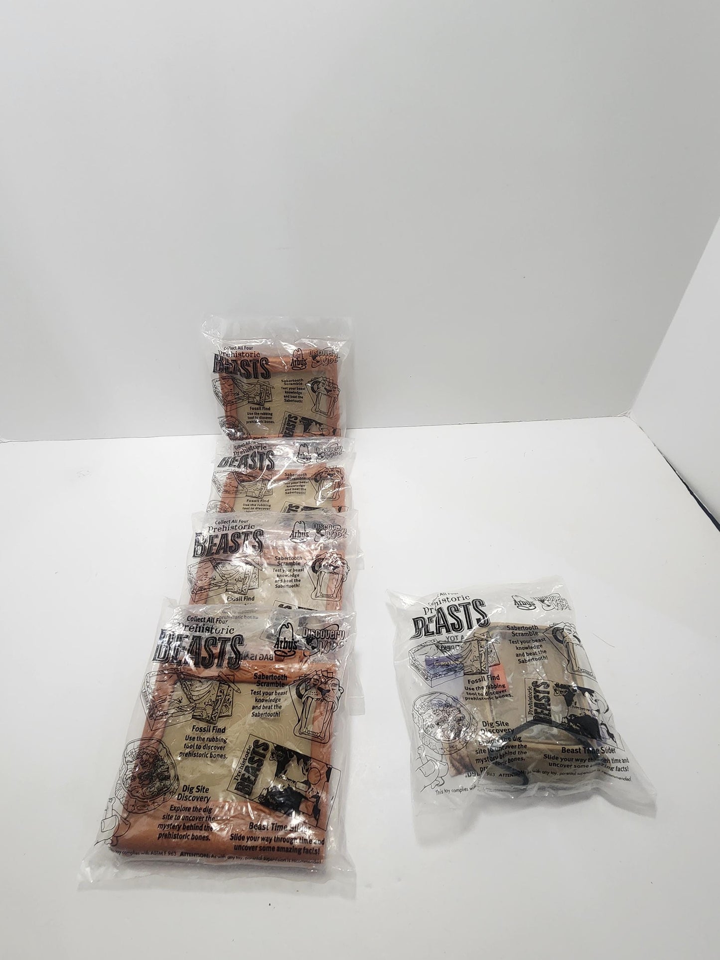 Arbys Vintage 2001 Prehistoric Beats Kids Meal Toys - Prehistoric - Prehistoric Beasts - Dinosaurs - Fossils - Dinosaur Toys - Kids Meal Toy