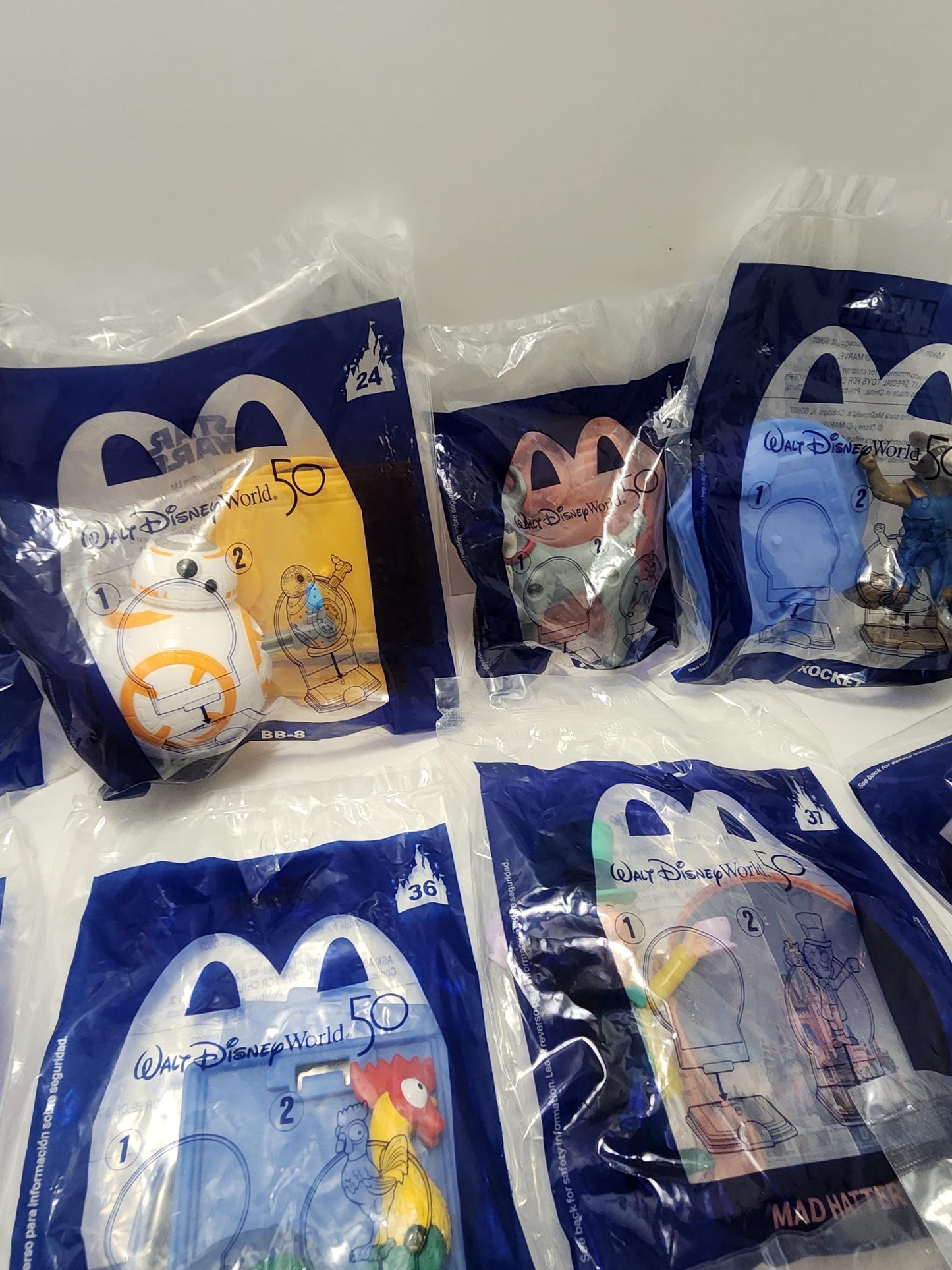 Walt Disney Anniversary Happy Meal McDonald's Toys - Happy Meal Toys - McDonald's Toys - Fast Food Toys - Disney Toys