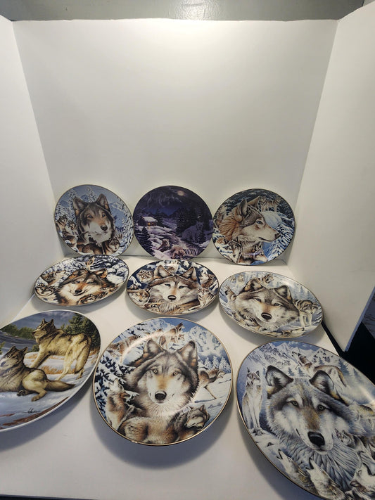 Wolf Collectable Plates By Diana Casey Bradford Exchange - Wildlife - Wildlife Plates - Plates - Decor Plates - Wolves - Bradford Exchange