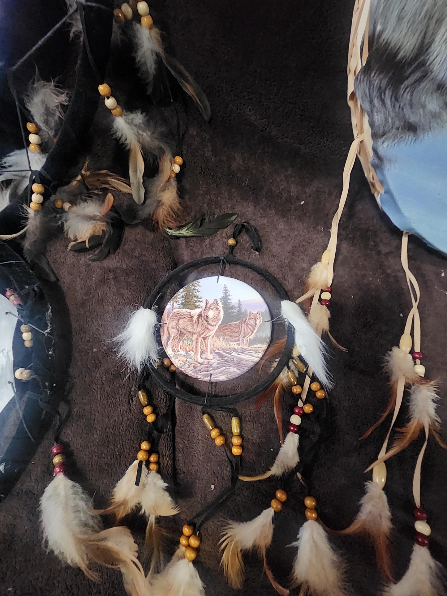 Big Wolf Dreamcatchers - Dreamcatchers - Dream Catchers - Wolf - Wolf Decor - Wolves - Wolf Gifts - Wolf Family - Animal Decor - Wildlife