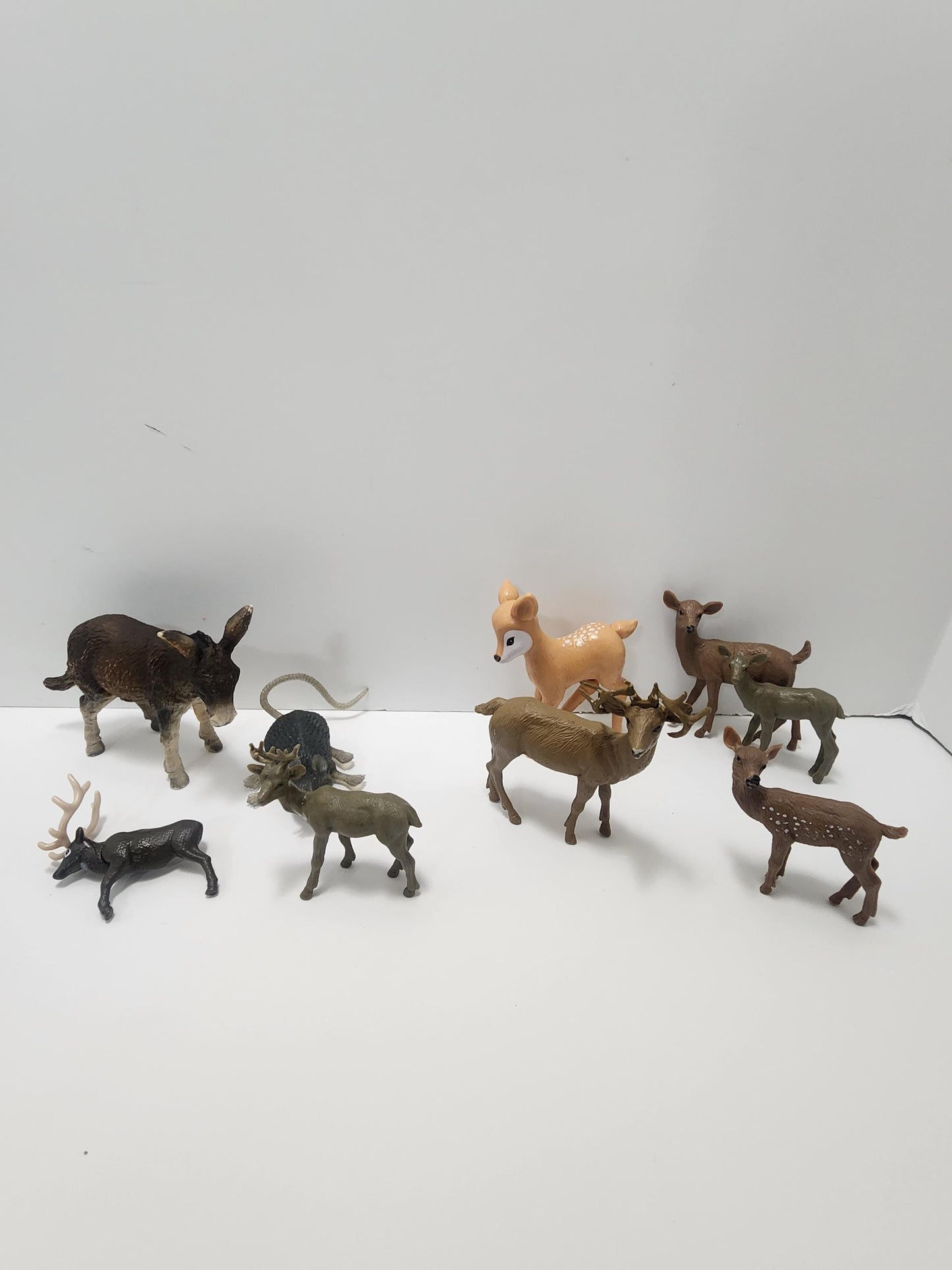 Animals Toys Playset Lot - Deer - Deers - Donkey - Donkey Figures - Animals - Animal Toys - Animal Playset