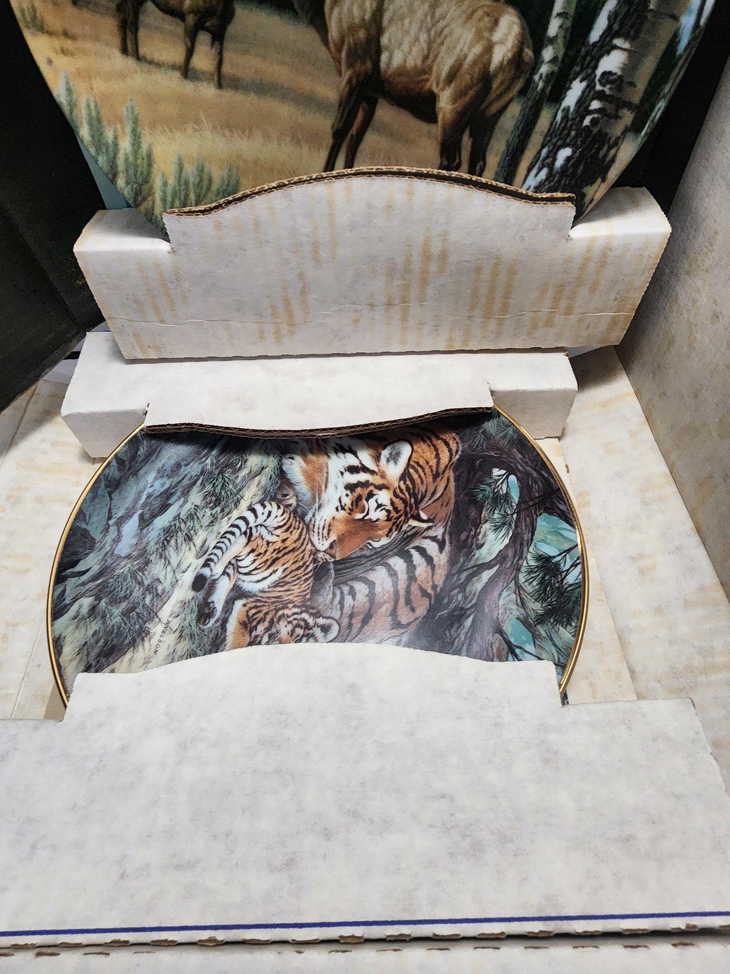 Collectable Animal Wildlife Plates - Cinnamon Bear - Bears - Siberian Tiger - Tigers - Wildlife - Wildlife Decor - Plates