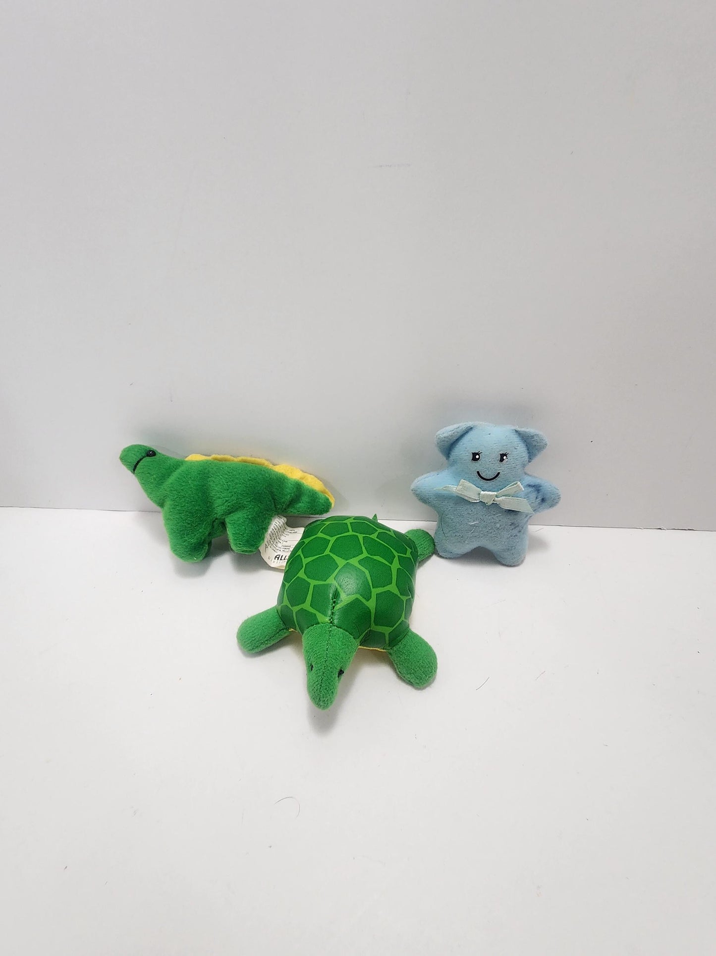 Vintage 1990s Plush Figure Lot of 3 - Liberty Toys - Stegosaurus - Dinosaurs - Vintage Toys - Turtles - Plush - Vintage Plush