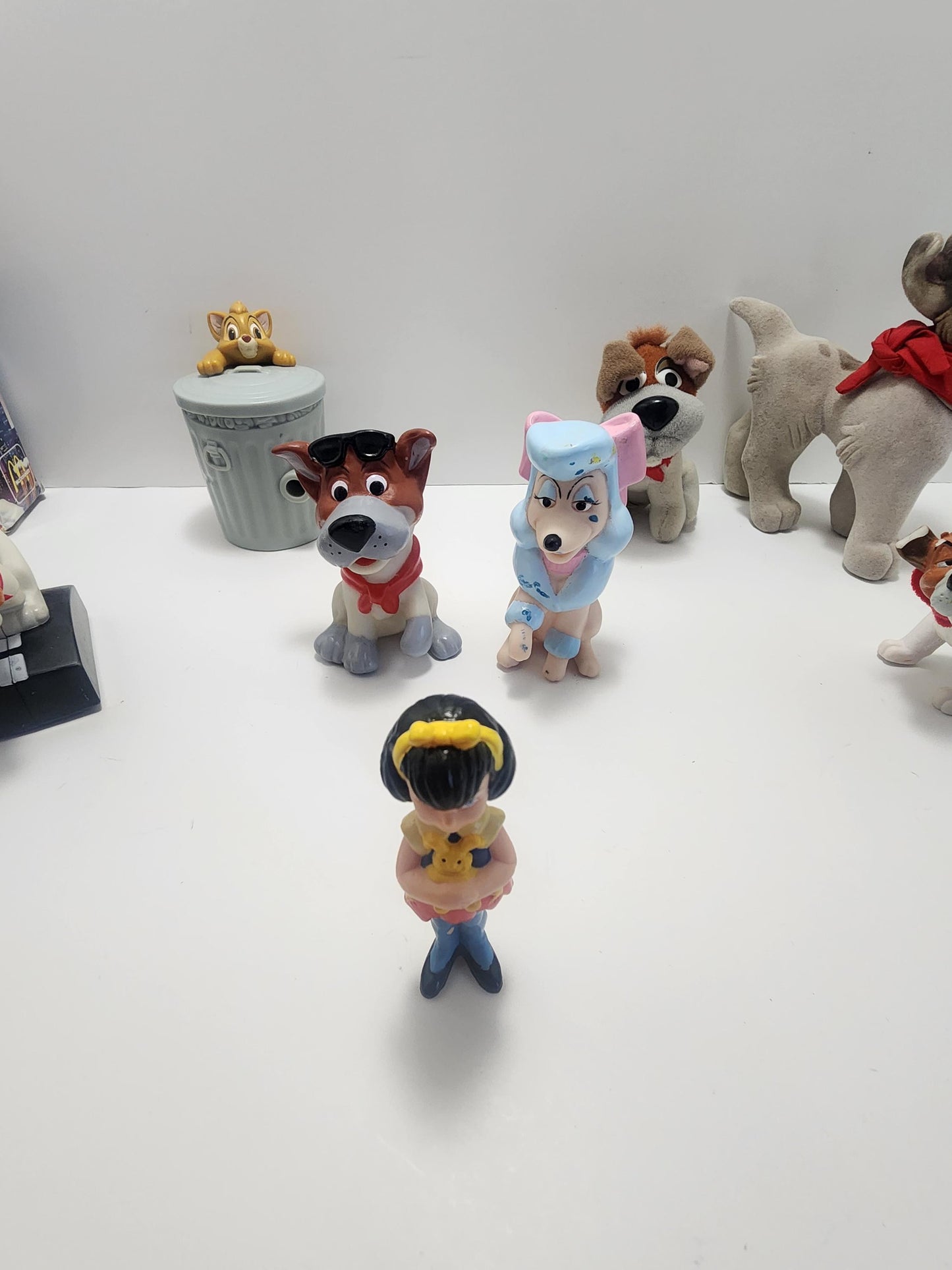 Oliver And Company Toys - Disney - Disney Toys - All Dogs Go To Heaven - Pvc Toys - Ornaments - Mcdonalds Ornaments - Dodger - Oliver