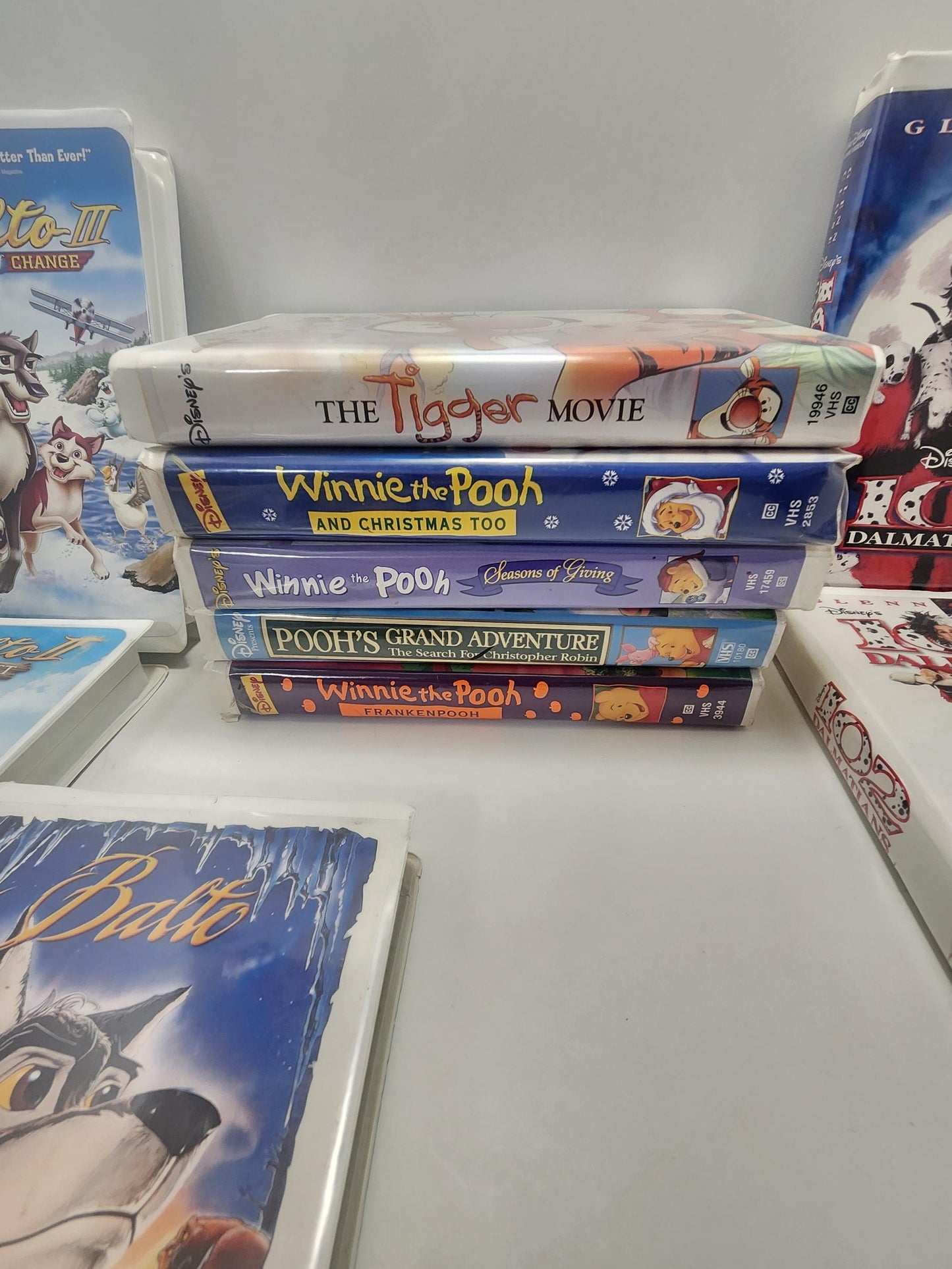 Disney Vintage Cartoon Vhs Movies - 101 Dalmations - Balto - Winnie The Pooh - Balto Movies - 101 Dalmations Movies - Winnie The Pooh Movies