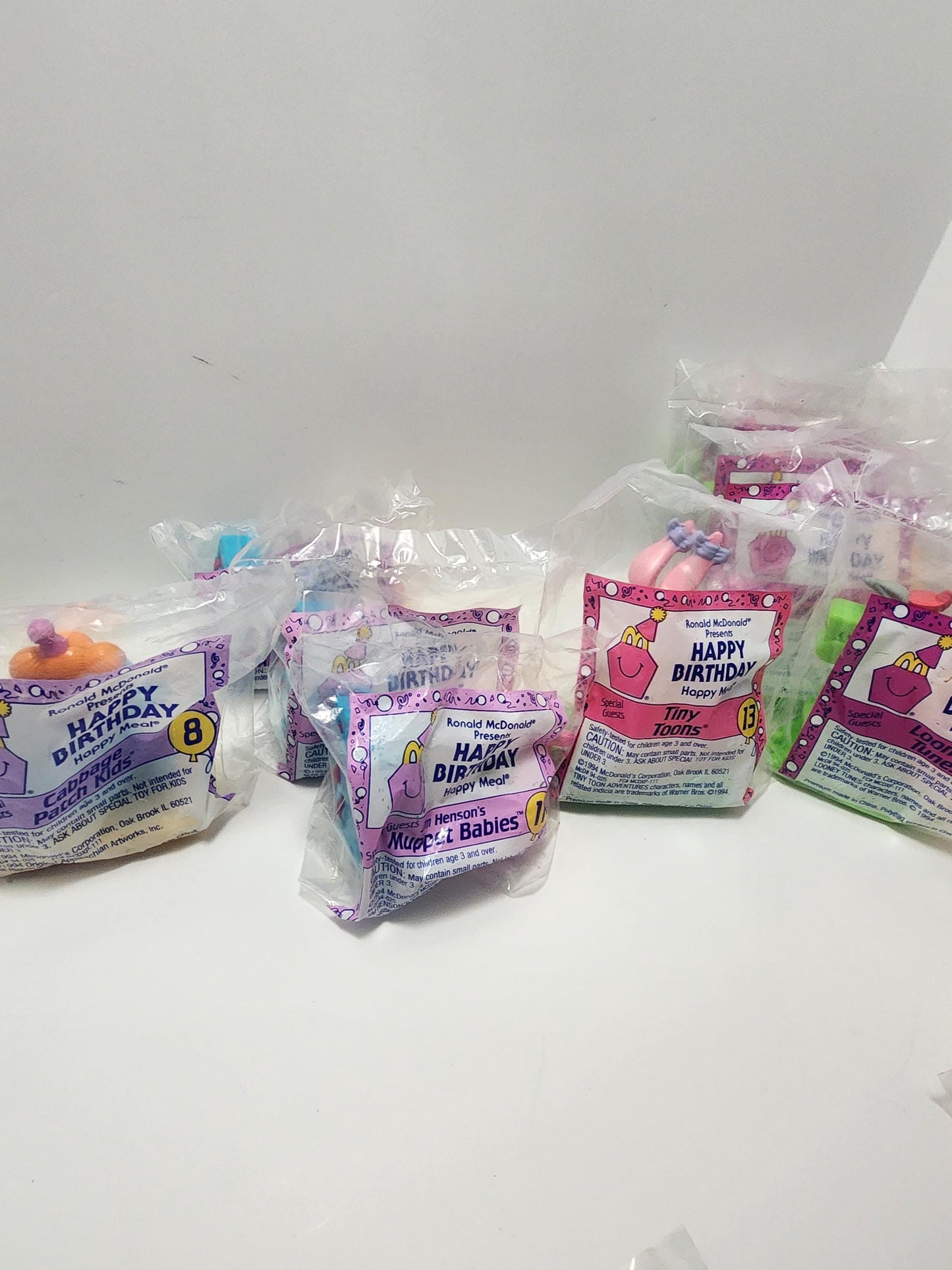 Mcdonalds 1994 Happy Birthday Train Collection Toys - Mcdonalds Toys - Ronald Mcdonald - Birthday Trains - Happy Meal Toys - Mcdonalds Train