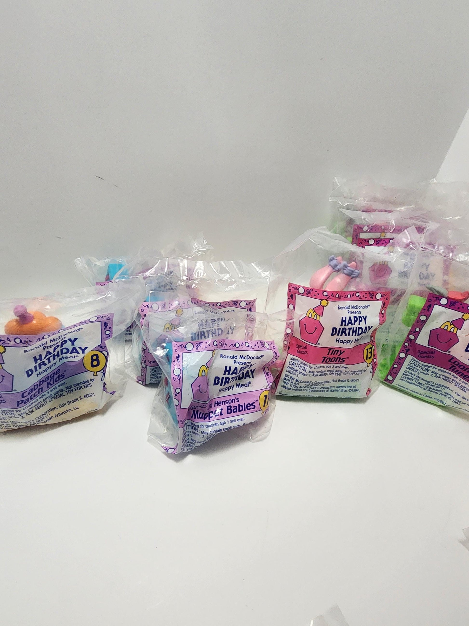 Mcdonalds 1994 Happy Birthday Train Collection Toys - Mcdonalds Toys - Ronald Mcdonald - Birthday Trains - Happy Meal Toys - Mcdonalds Train