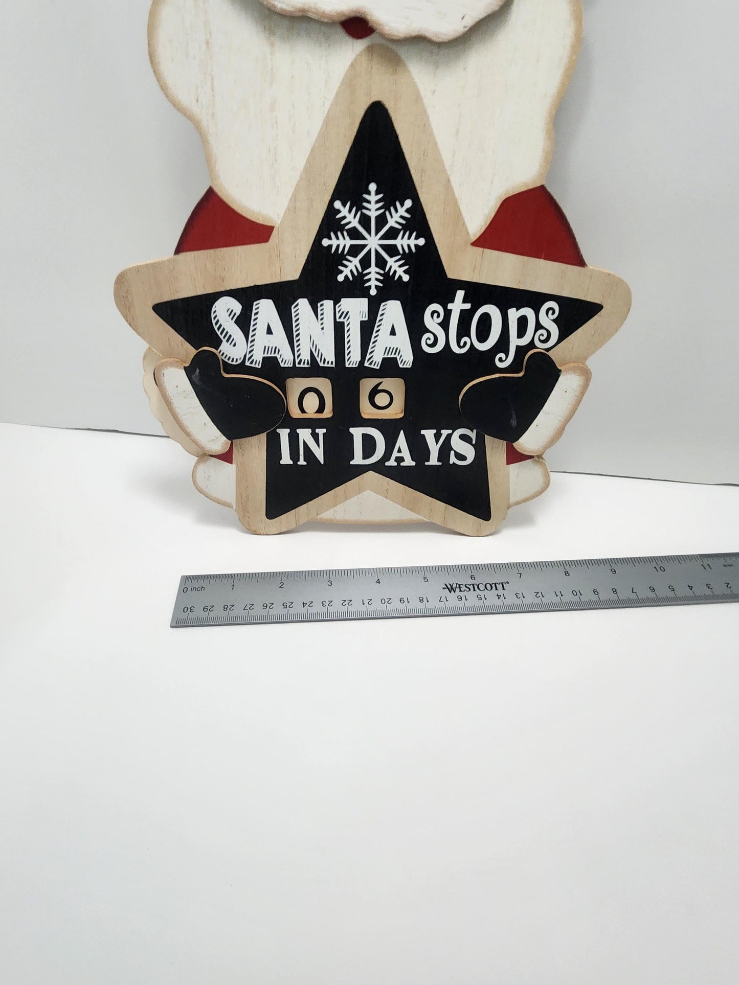 Santa Hanging Countdown Sign - Santa - Santa Claus - Santa Countdown - Days Of Christmas - Christmas - Christmas Decor - Santa Decor