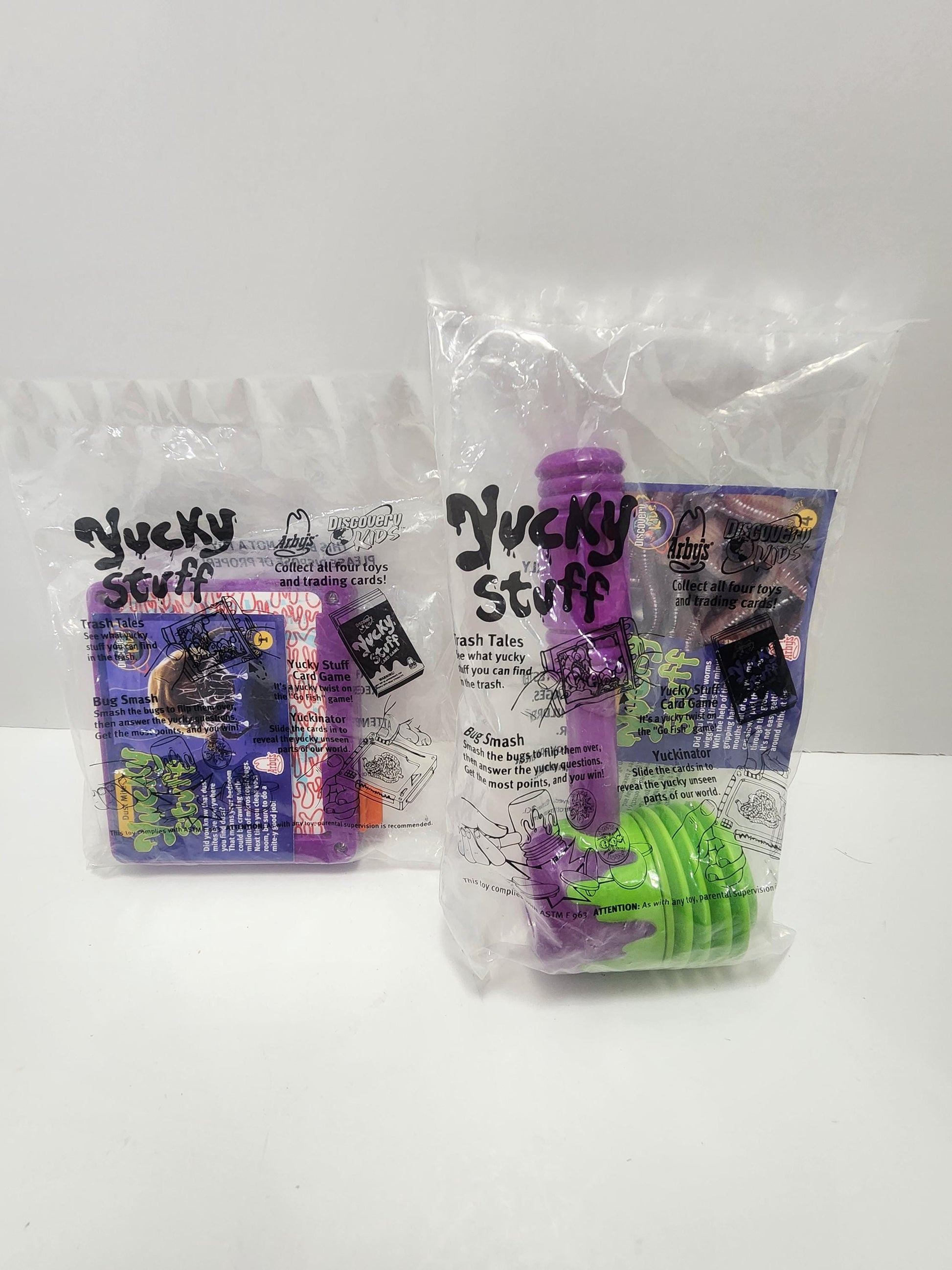 Yucky Stuff 2001 Arby's Discovery Kids Toys Lot of 2 - Yucky Stuff - Discovery Kids - Arby's- Arby's Toys - Kids Meal Toys