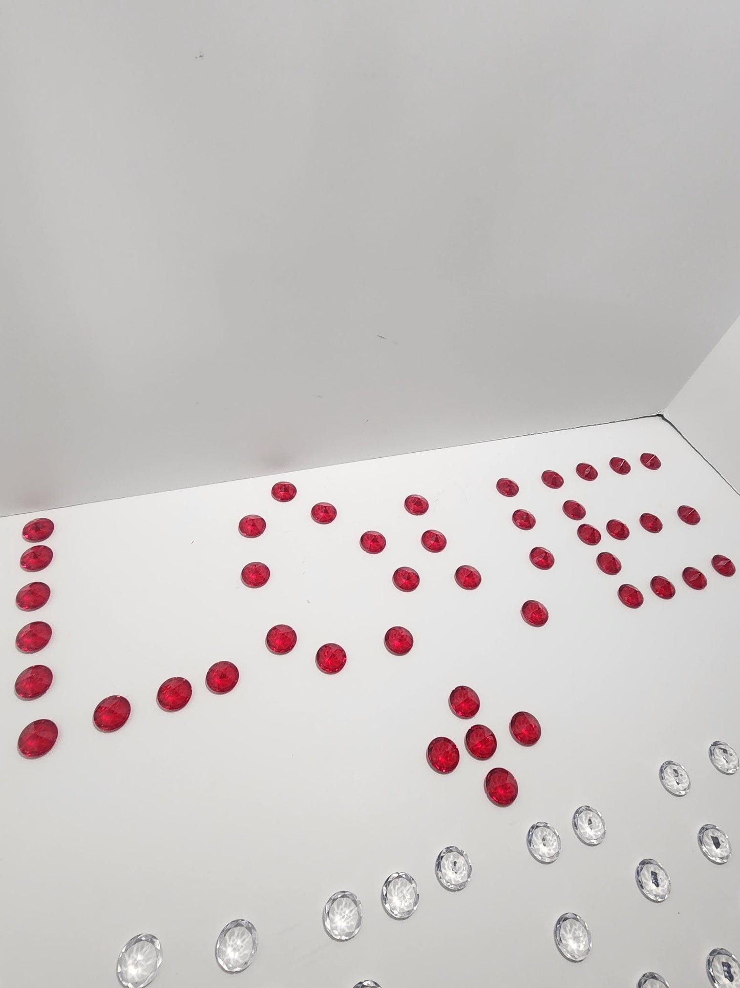 Acrylic Decorative Gems Bags Of Red and Silver - Decor - Arts and Crafts - Crafts - Decorative - Acrylic Gems