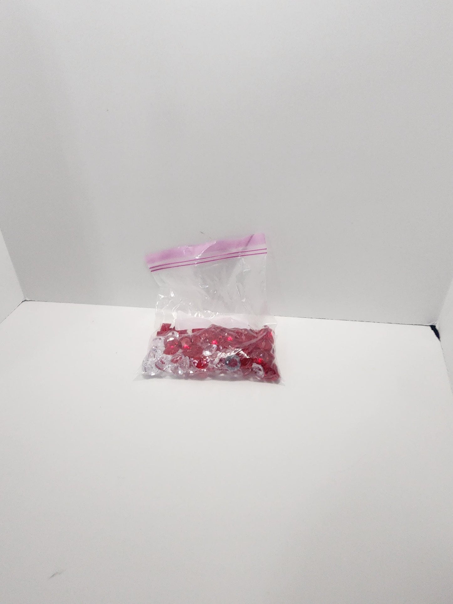 Acrylic Decorative Gems Bags Of Red and Silver - Decor - Arts and Crafts - Crafts - Decorative - Acrylic Gems