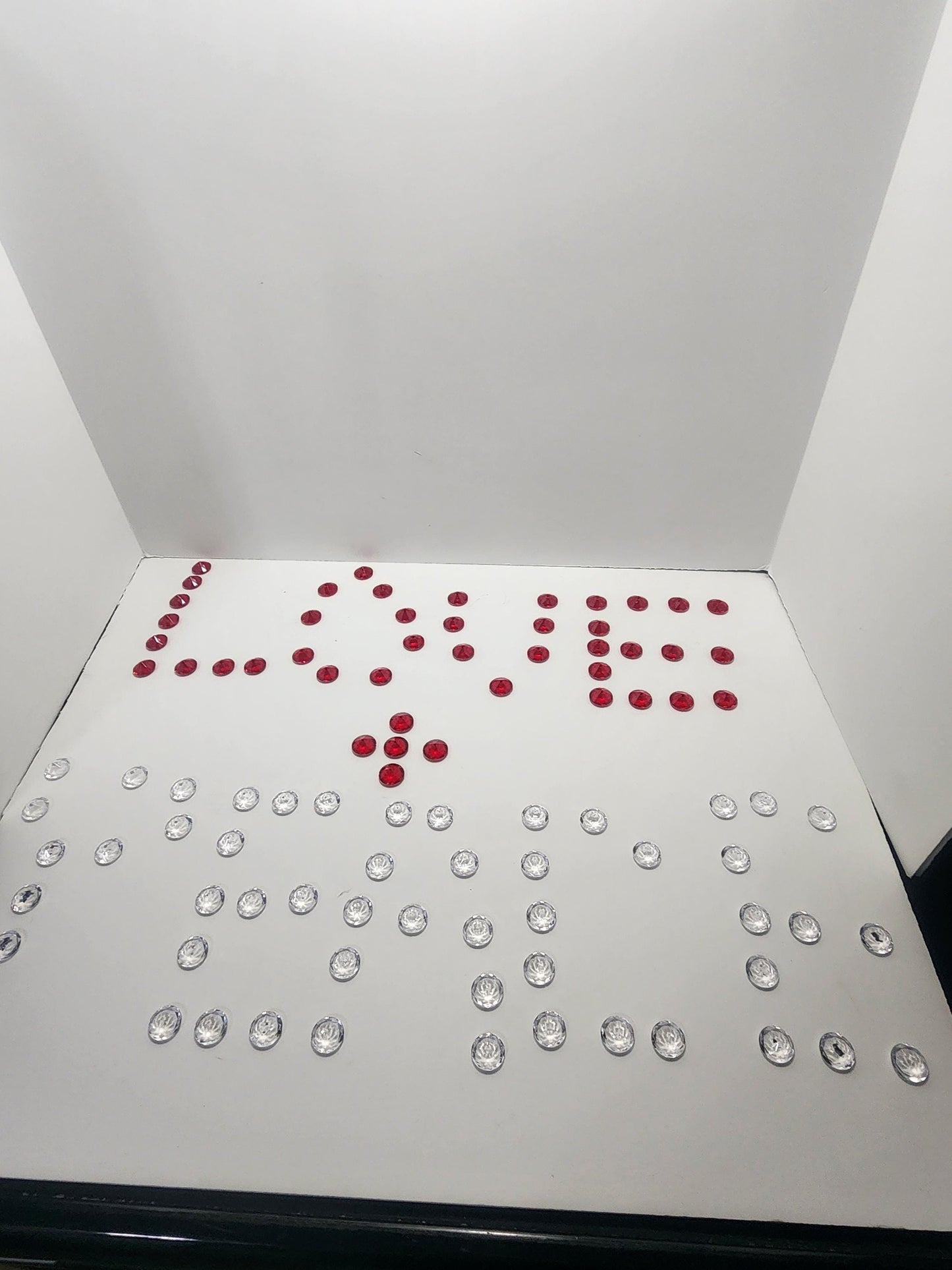 Acrylic Decorative Gems Bags Of Red and Silver - Decor - Arts and Crafts - Crafts - Decorative - Acrylic Gems