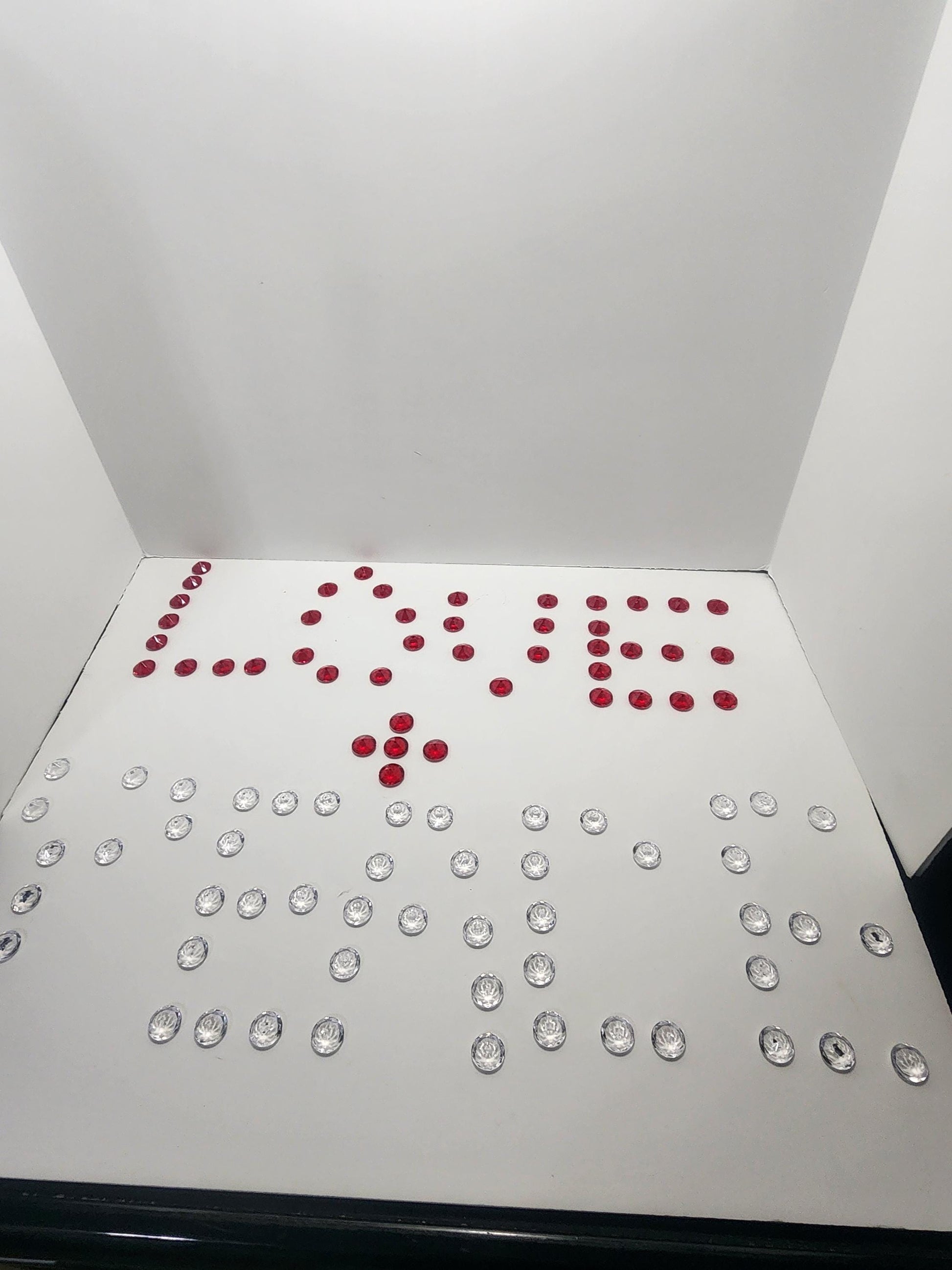 Acrylic Decorative Gems Bags Of Red and Silver - Decor - Arts and Crafts - Crafts - Decorative - Acrylic Gems