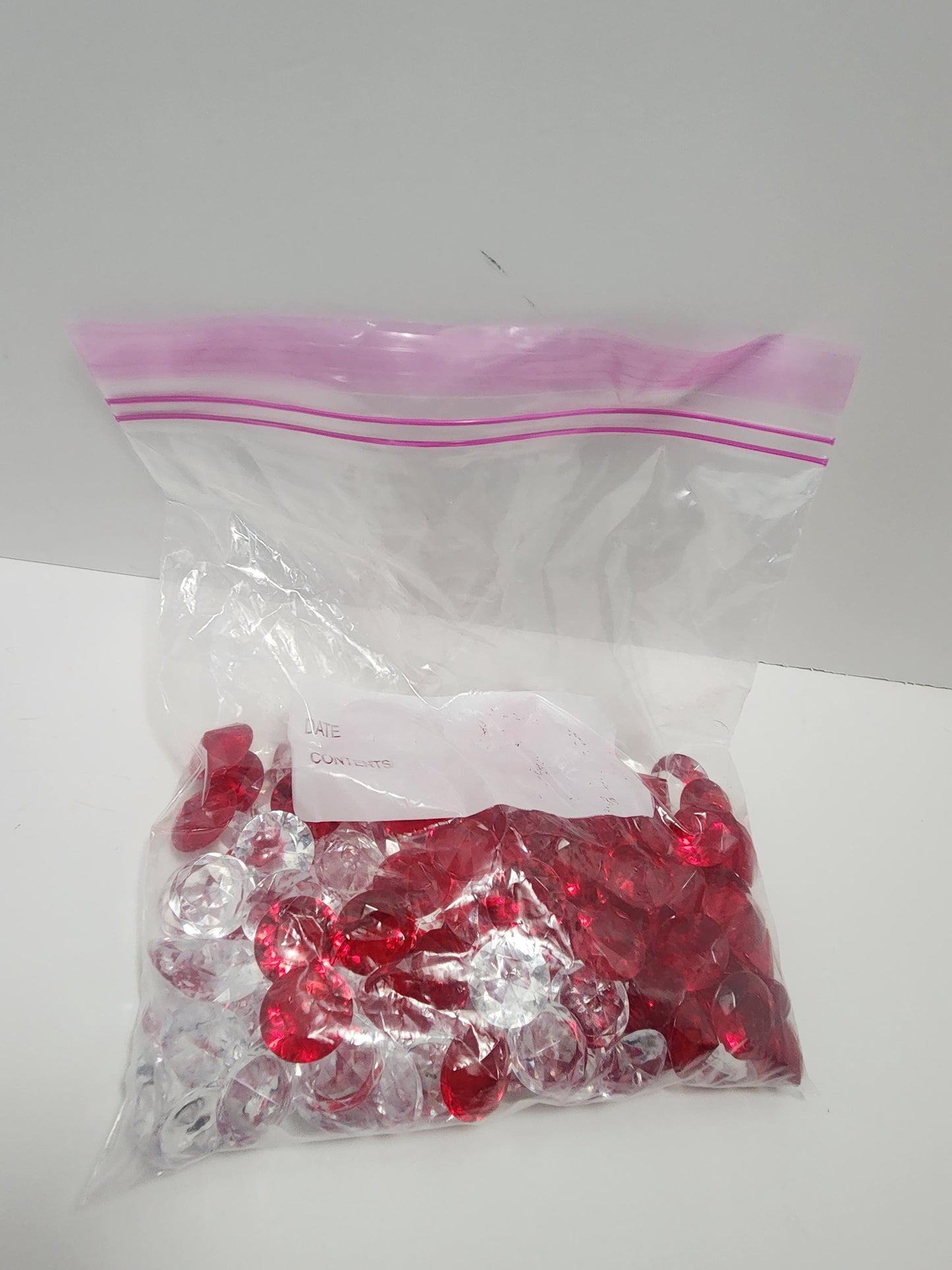 Acrylic Decorative Gems Bags Of Red and Silver - Decor - Arts and Crafts - Crafts - Decorative - Acrylic Gems