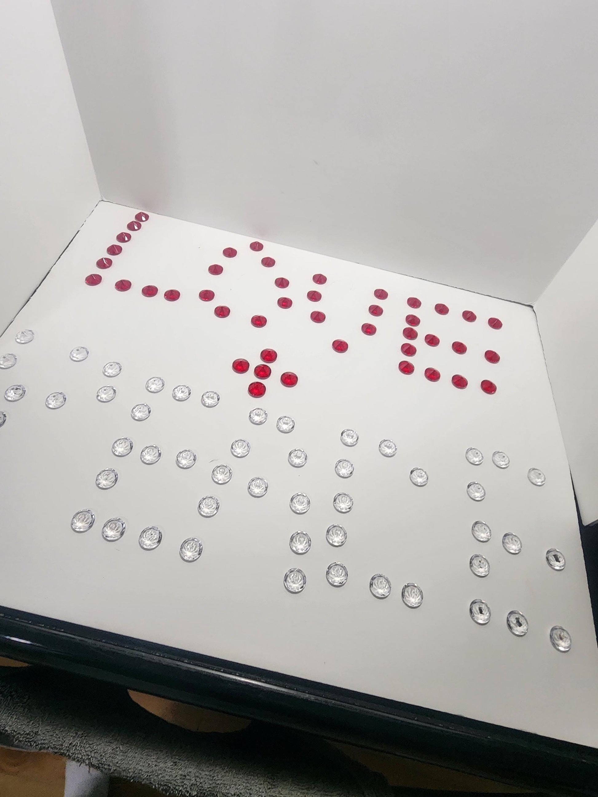 Acrylic Decorative Gems Bags Of Red and Silver - Decor - Arts and Crafts - Crafts - Decorative - Acrylic Gems