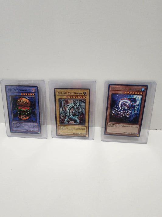 Yugioh Vintage Trading Cards Lot of 3 - Yugioh - Trading Cards - Cards - TCG - Yugioh - Dragon - White Dragon - Hungry Burger