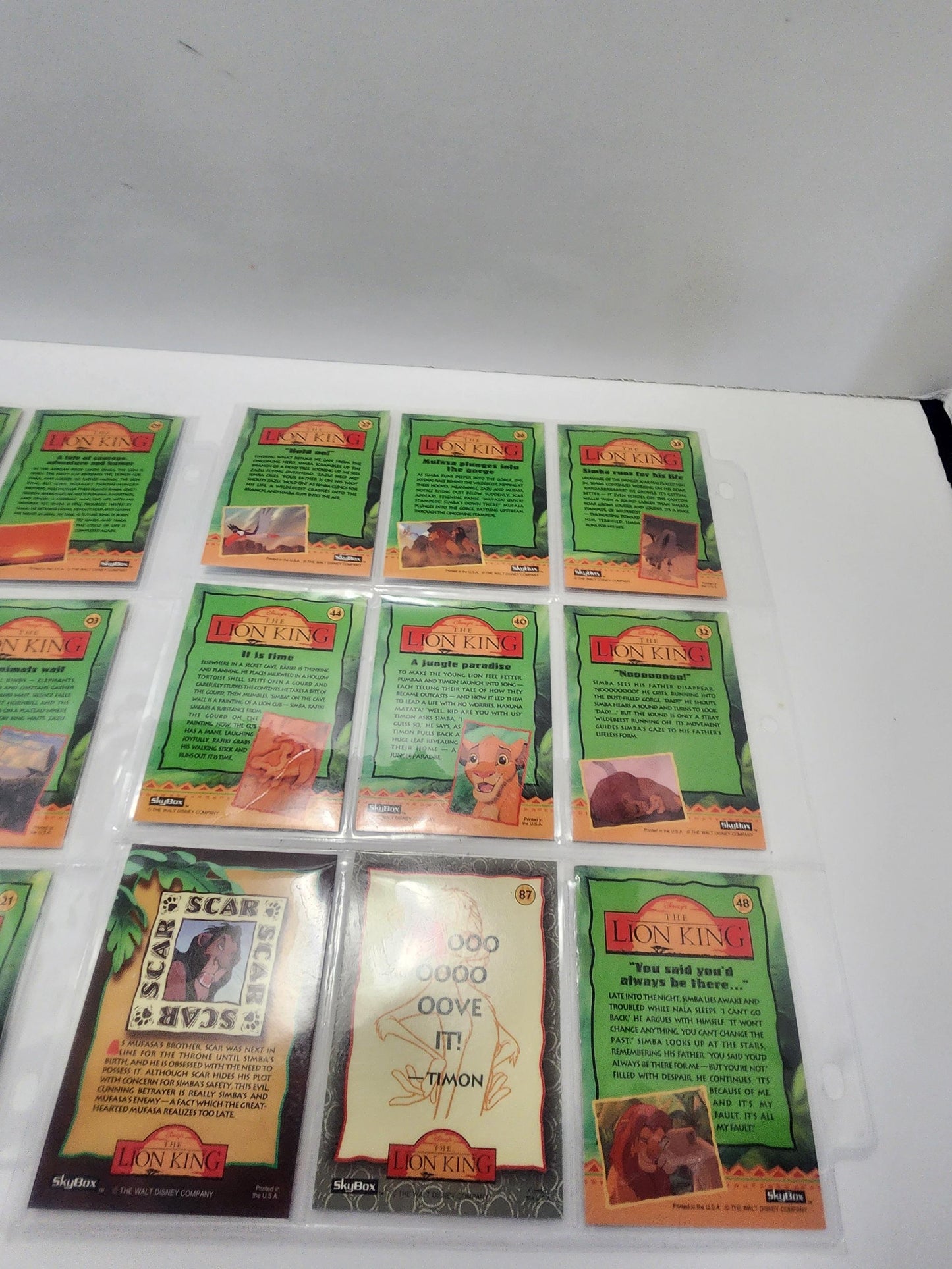 1994 Disney Skybox Premium The Lion King Trading Cards - Trading Cards - Card Games - The Lion King - Lion King - Skybox - Vintage Cards