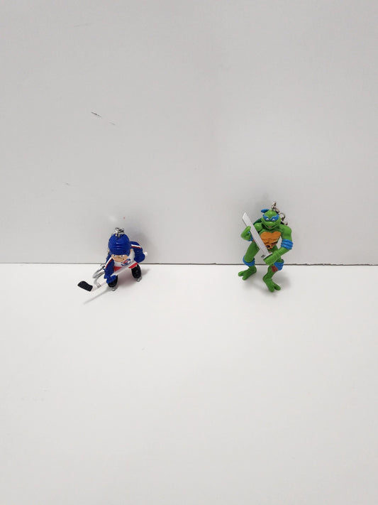 Keychain Toy Figures - TMNT - Hockey - Hockey Toys - NHL Toys - Teenage Mutant Ninja Turtles - Keychain - Keychain Toys