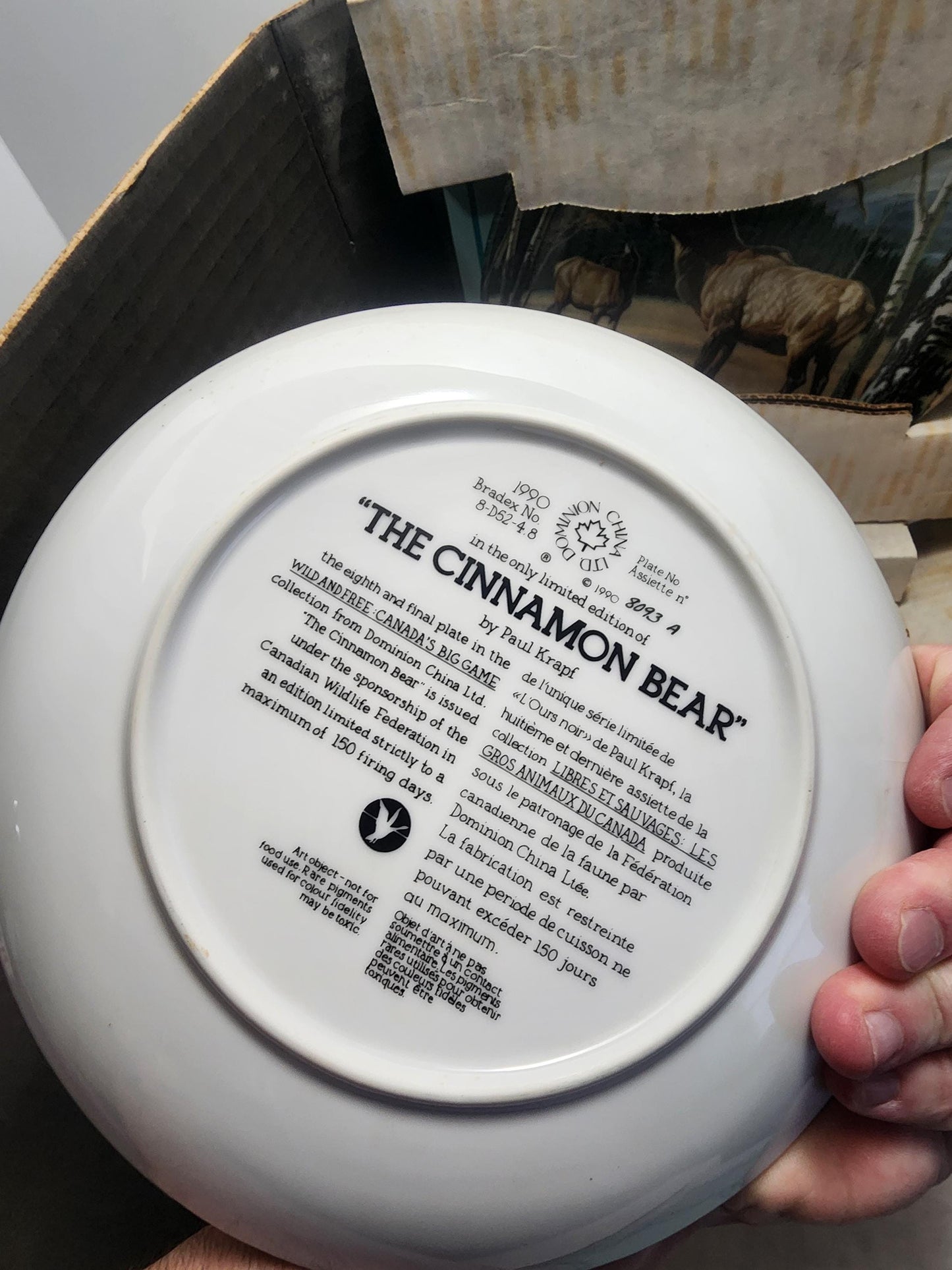 Collectable Animal Wildlife Plates - Cinnamon Bear - Bears - Siberian Tiger - Tigers - Wildlife - Wildlife Decor - Plates