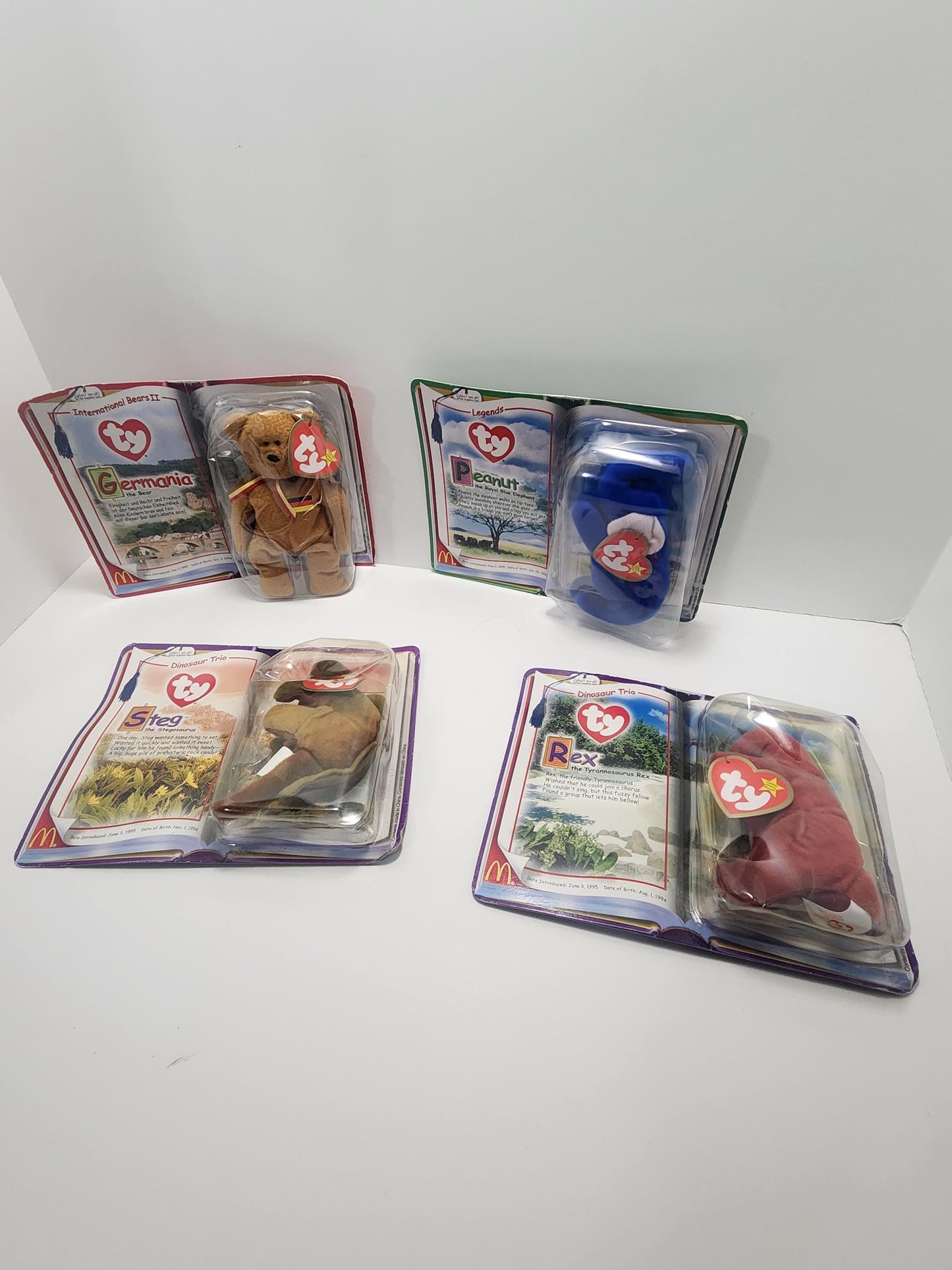 Ty Beanie Babies Lot of 4 - TY - Beanie Babies - Dinosaur - Dinosaur Toys - Plushies - Stuffed Animals - Ty Dinosaurs