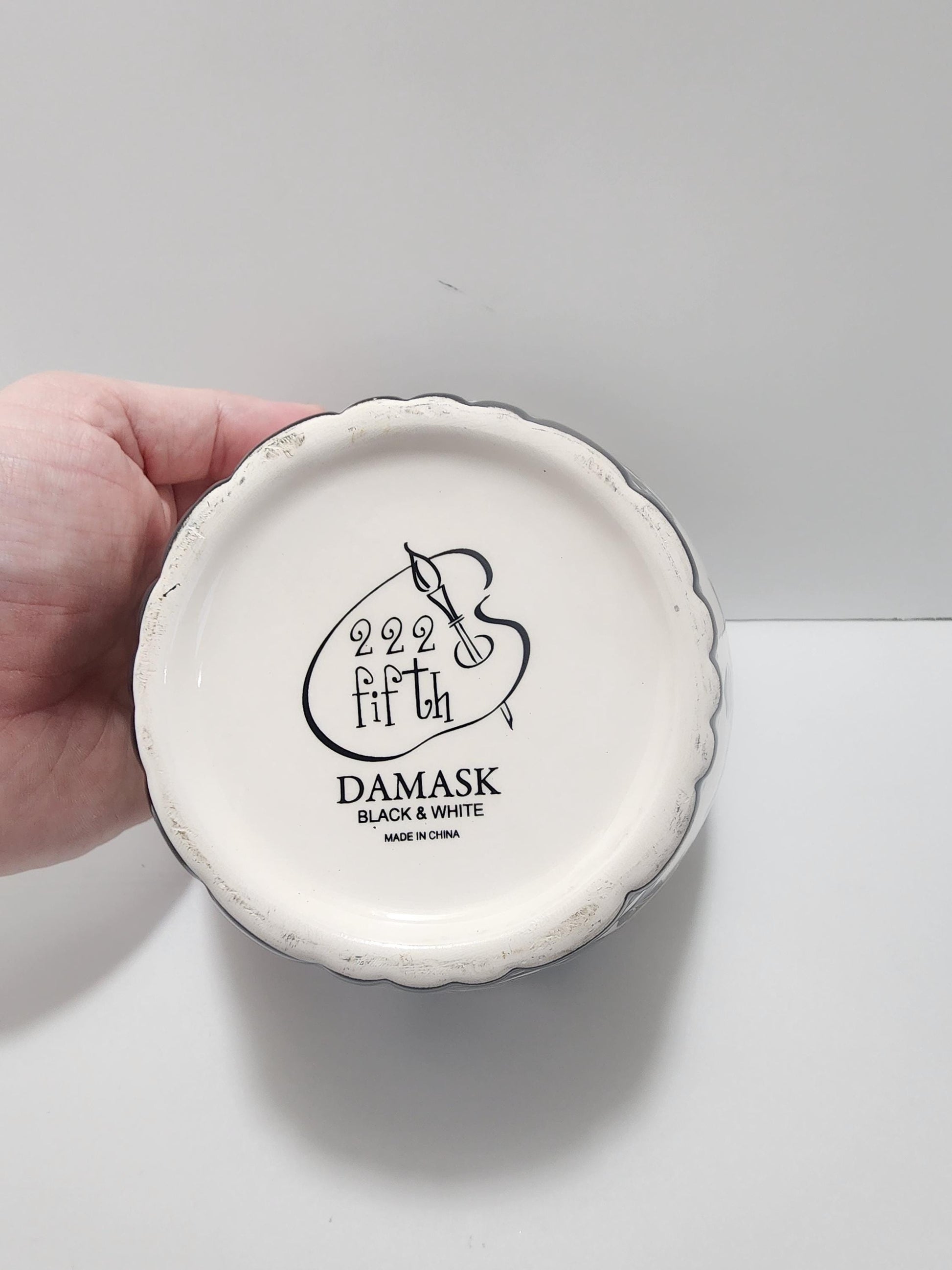 Damask 222 Fifth Muse Vintage Ceramic Bowl - Damask - 222 Fifth - Ceramic Bowls - Vintage Bowls - Soup Bowl - Cereal Bowls