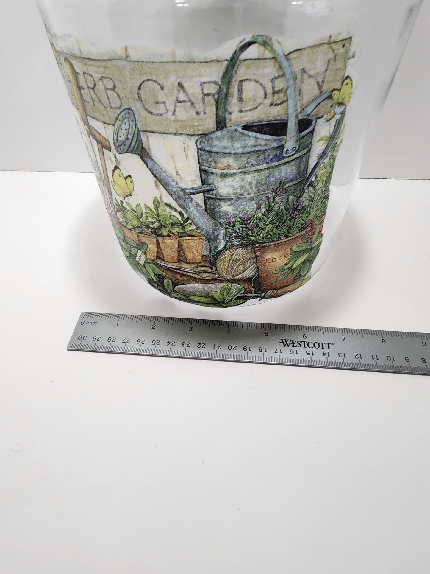 Herb Garden Big Glass Jar - Gardens - Herbs - Gift For Gardener - Glass - Big Glass Jar - Jars - Storage Jars