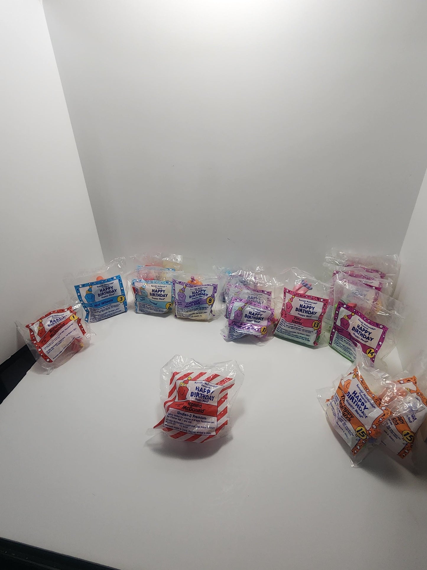 Mcdonalds 1994 Happy Birthday Train Collection Toys - Mcdonalds Toys - Ronald Mcdonald - Birthday Trains - Happy Meal Toys - Mcdonalds Train