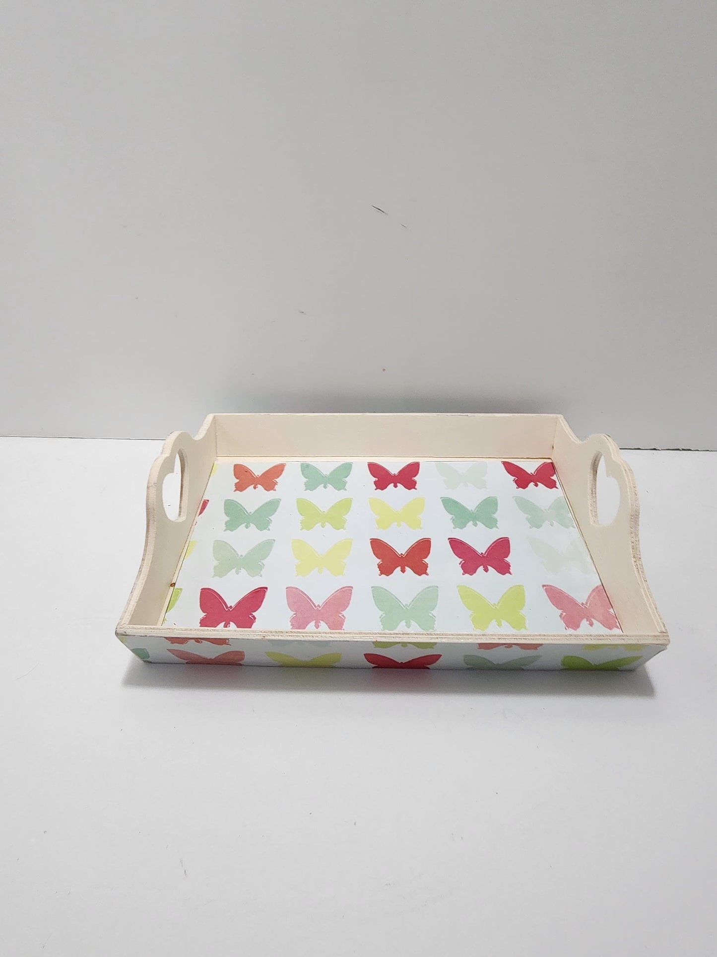 Butterfly Print Wooden Tray - Butterfly - Butterflies - Wooden Tray - Tray - Decorative Trays - Serving Trey - Cute - Decor
