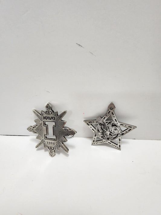 Iowa 1990s Vintage Christmas Ornaments - Iowa - Ornaments - Christmas - Christmas Ornaments - Iowa Decor - Hawkeyes - Vintage Ornaments