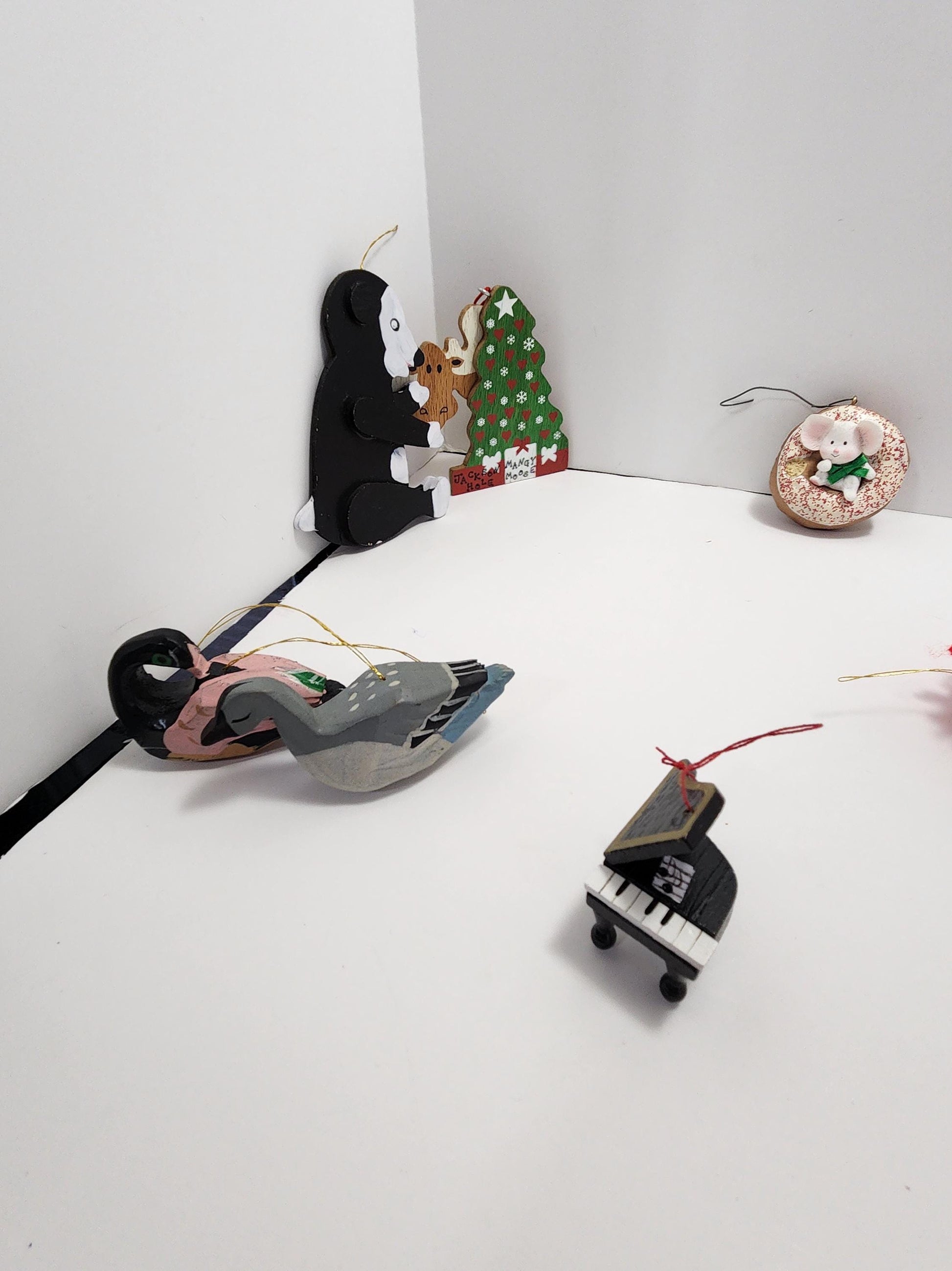 Special Vintage Christmas Ornaments - Ornaments - Christmas - Panda - Seashell - Donuts - Mice - Mouse - Ducks - Mallard Duck - Piano