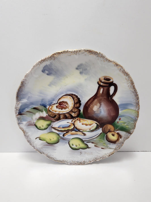 Handpainted Vintage Decorative Plate - Plates - Wall Hangings - Decorative Plates - J Mace Plates - Fruits - Kitchen - Kitchen Decor - Plate