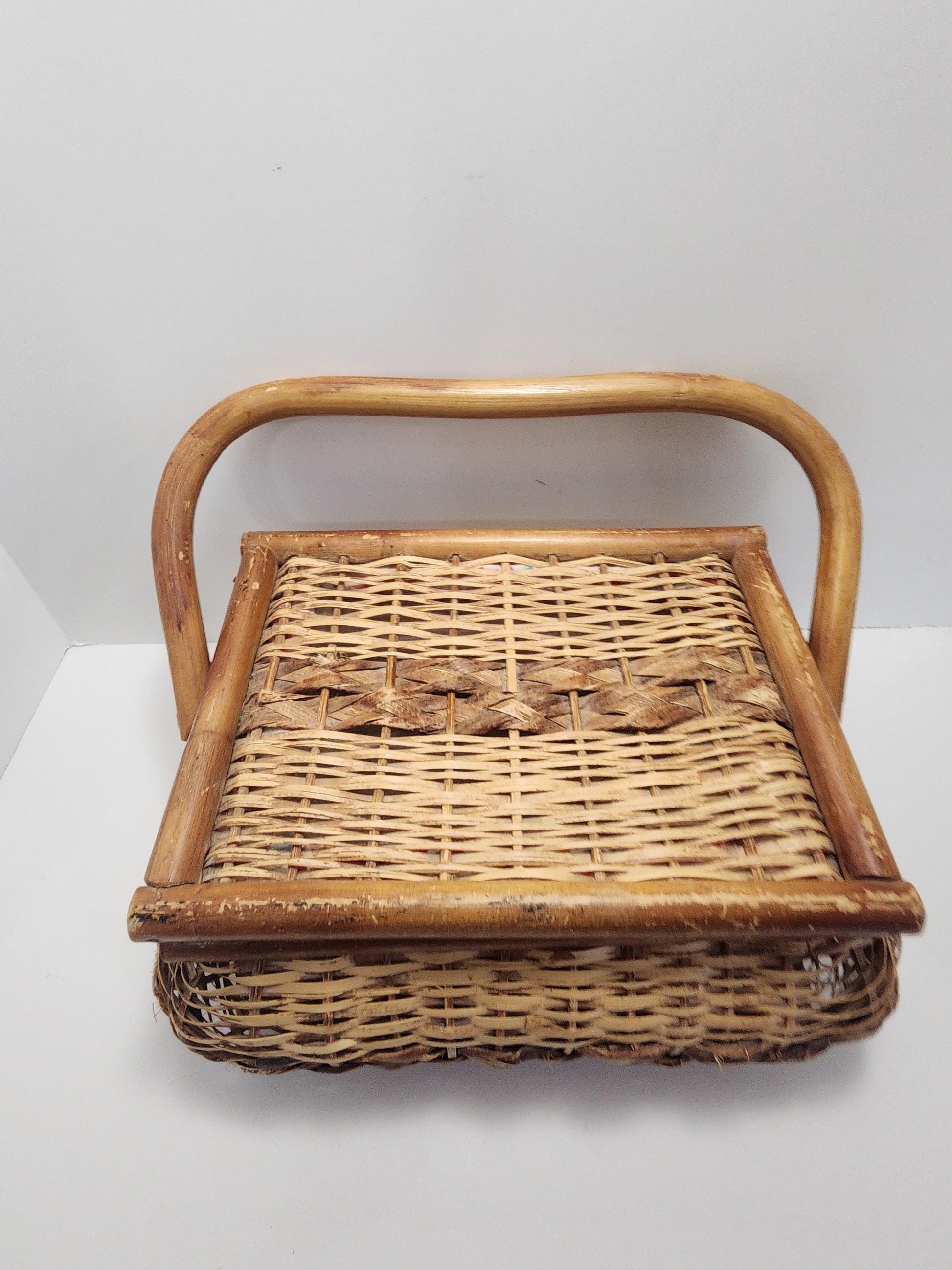 Wicker Vintage 1990s Picnic Basket - Picnic - Picnic Basket - Wicker Basket - Vintage Basket - Baskets