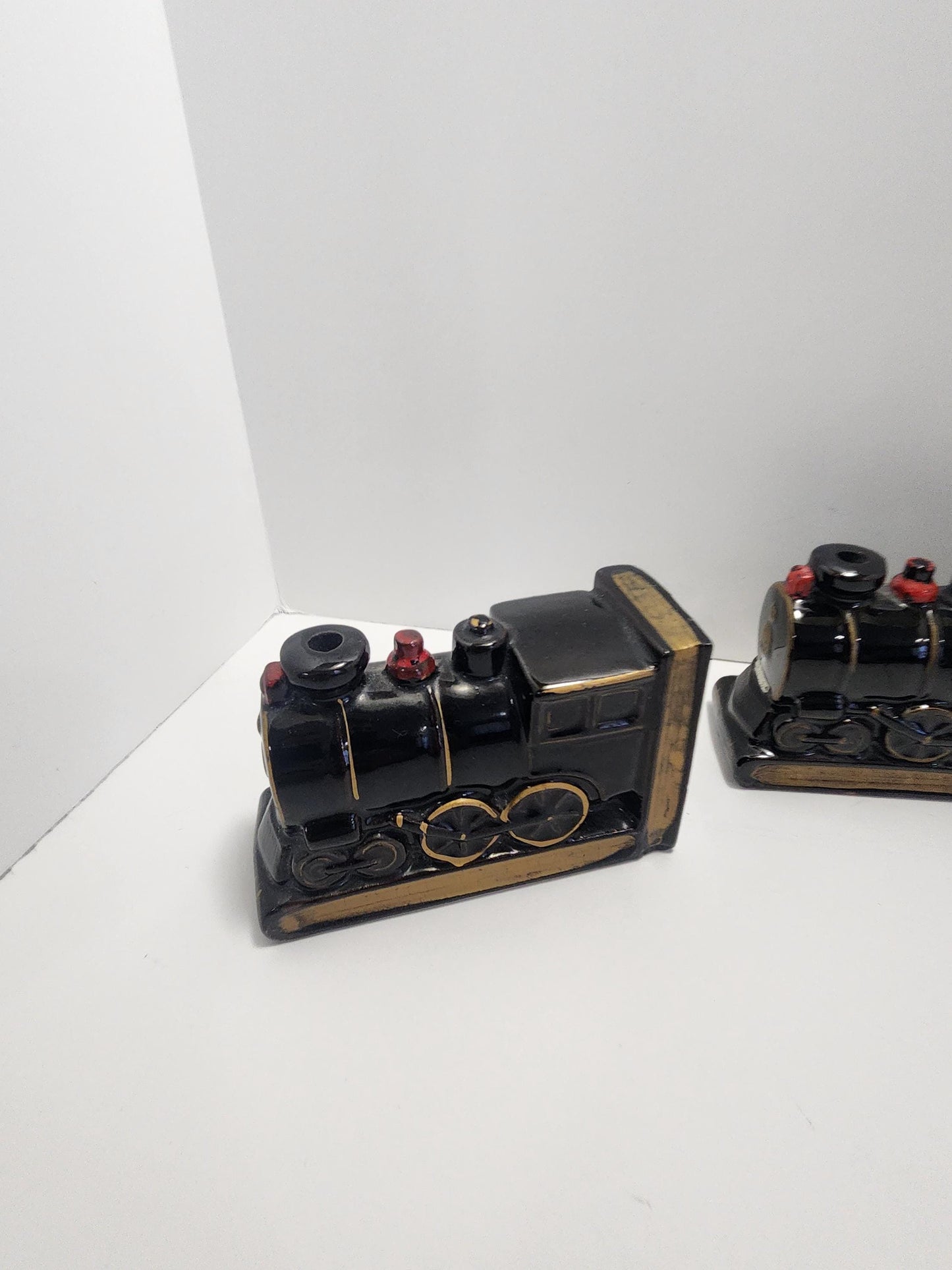 Train Bookends Lot of 3 - Bookends - Vintage Books - Vintage Bookends - Trains - Train Decor - Library - Library Decor