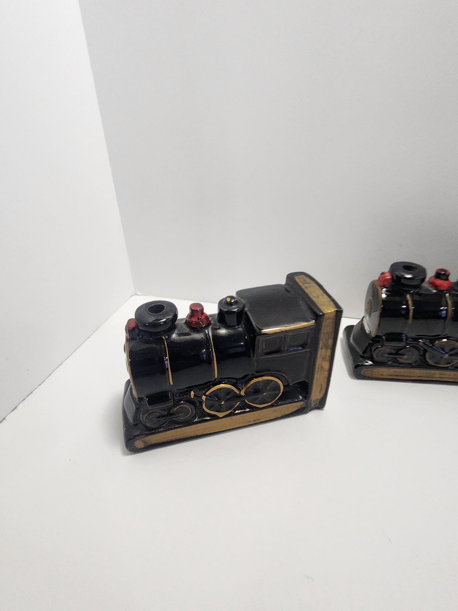 Train Bookends Lot of 3 - Bookends - Vintage Books - Vintage Bookends - Trains - Train Decor - Library - Library Decor