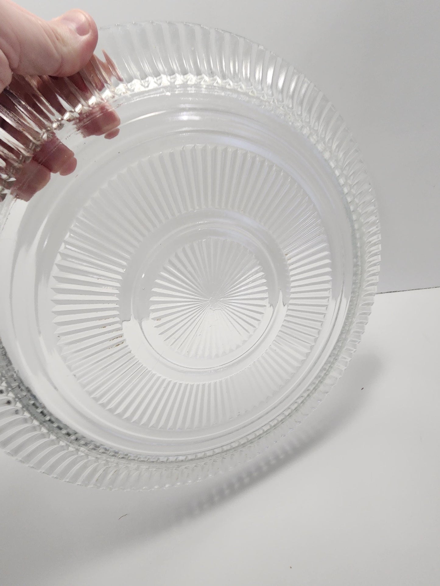 Anchor Hocking 12inch Glass Vintage Serving Plates - Plates - Vintage Dinnerware - Anchor Hocking - Serving - Serving Plates - Vintage Glass