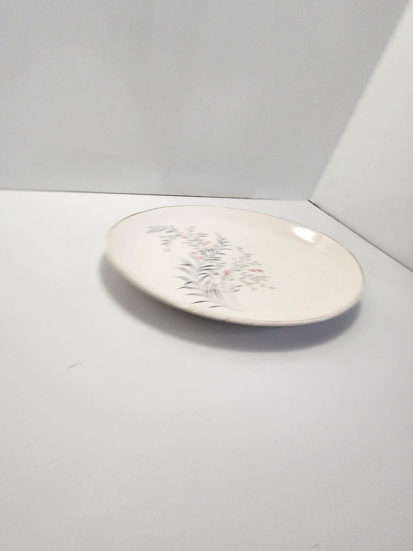 Oval Stoneware 1950s Kitchen Plate - Stoneware - Oval Plates - Serving Plate - Antique Kitchen - Kitchen - Plates