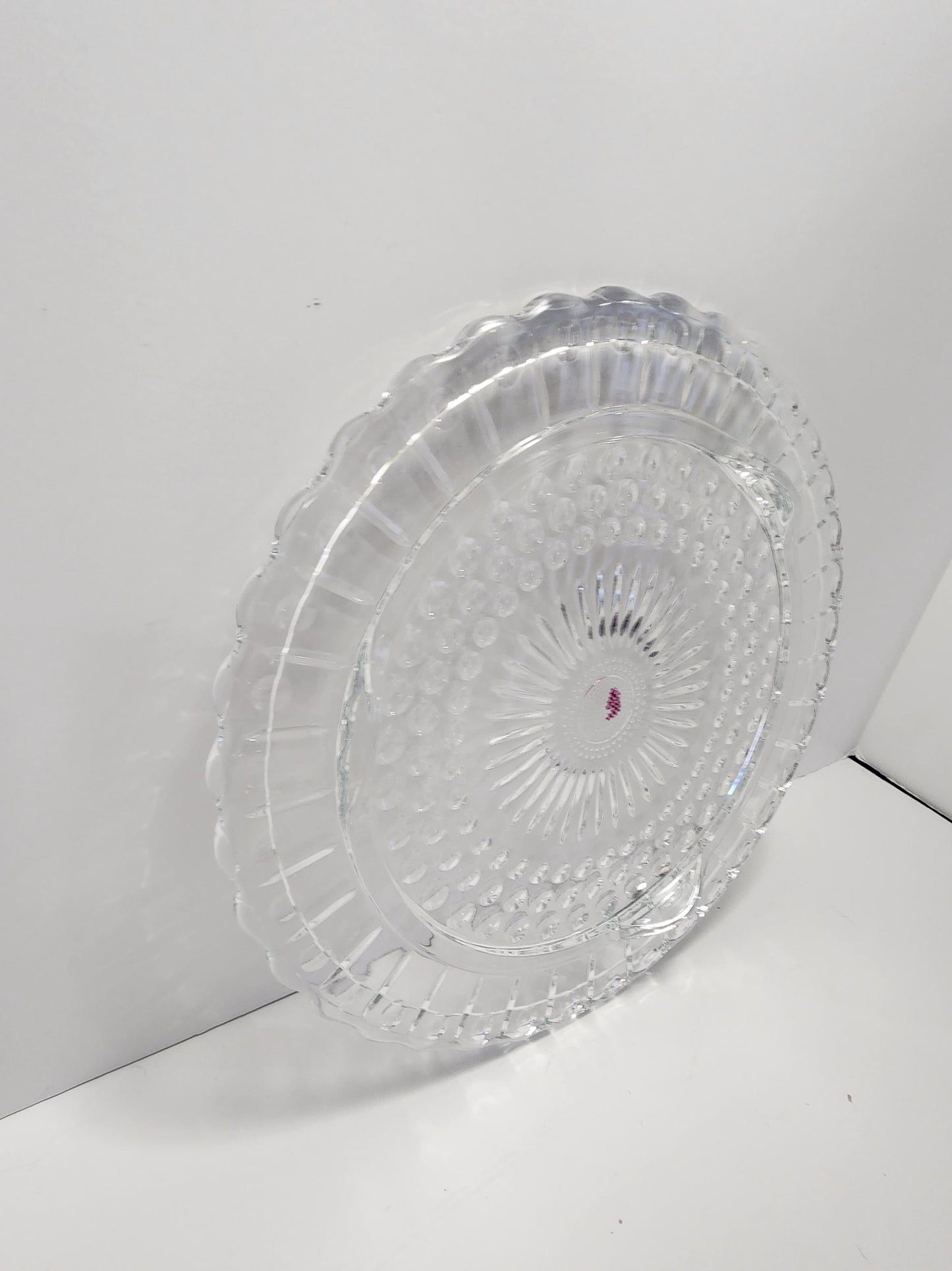 1970s Crustal Glass Vintage Cake Platter - Cakes - Cake Platter - Antiques - 1970s - Kitchen - Vintage Kitchen - Birthdays