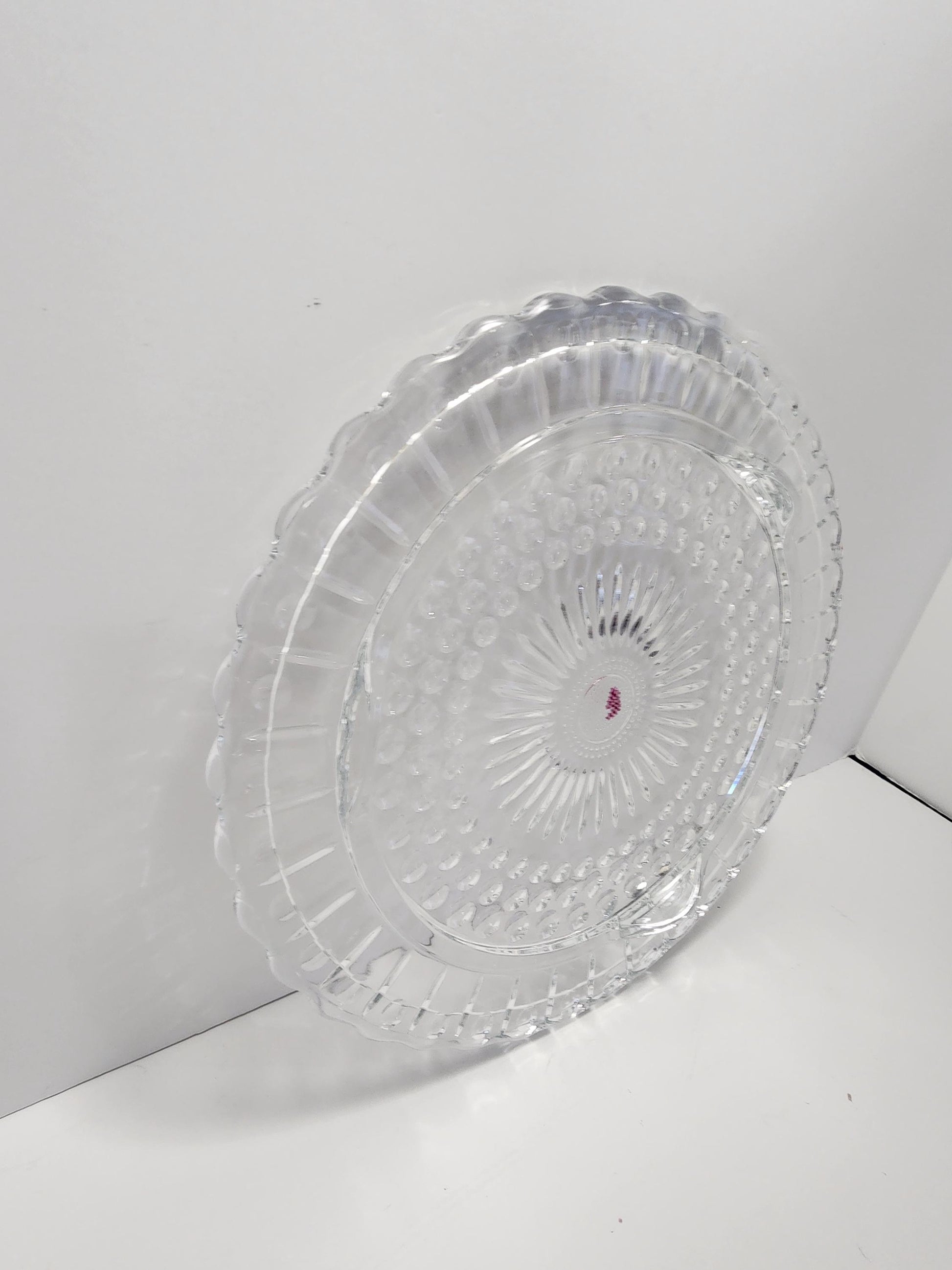 1970s Crustal Glass Vintage Cake Platter - Cakes - Cake Platter - Antiques - 1970s - Kitchen - Vintage Kitchen - Birthdays