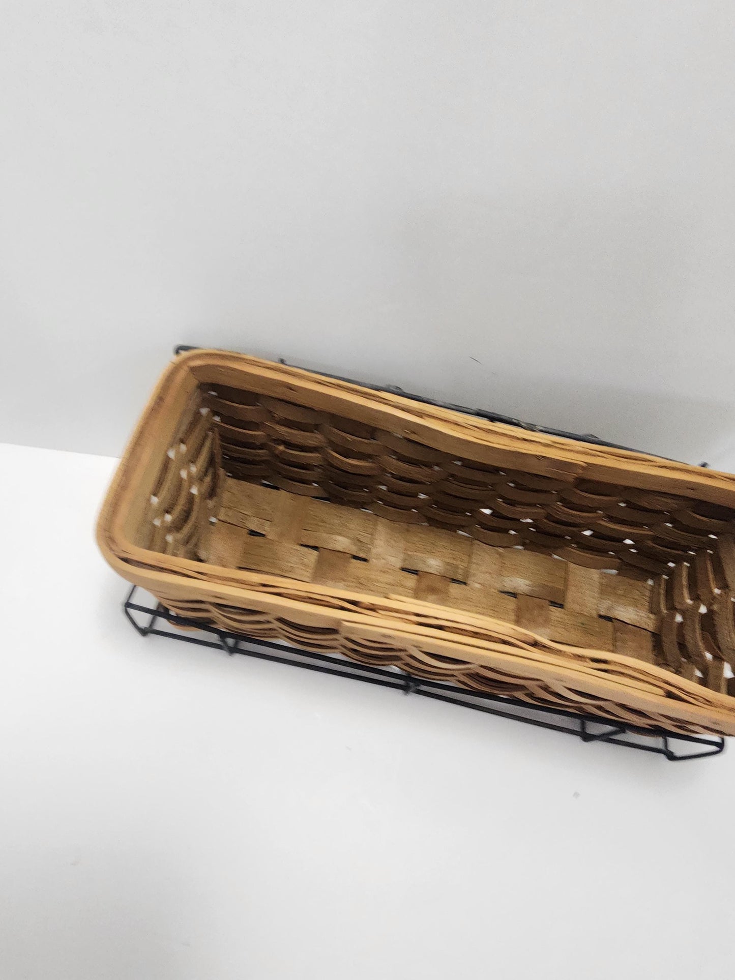 Wicker Basket with Metal Rack Decor Storage Basket - Wicker Basket - Storage - Wall Decor - Decor - Kitcheb Decor - Baskets