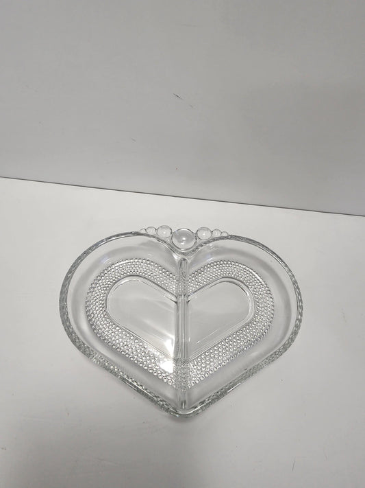 Duncan Miller Teardrop Heart Shaped Candy Dish - Dish - Serving Dish - Candy - Candy Dish - Hearts - Heart Shaped - Teardrop - Duncan Miller