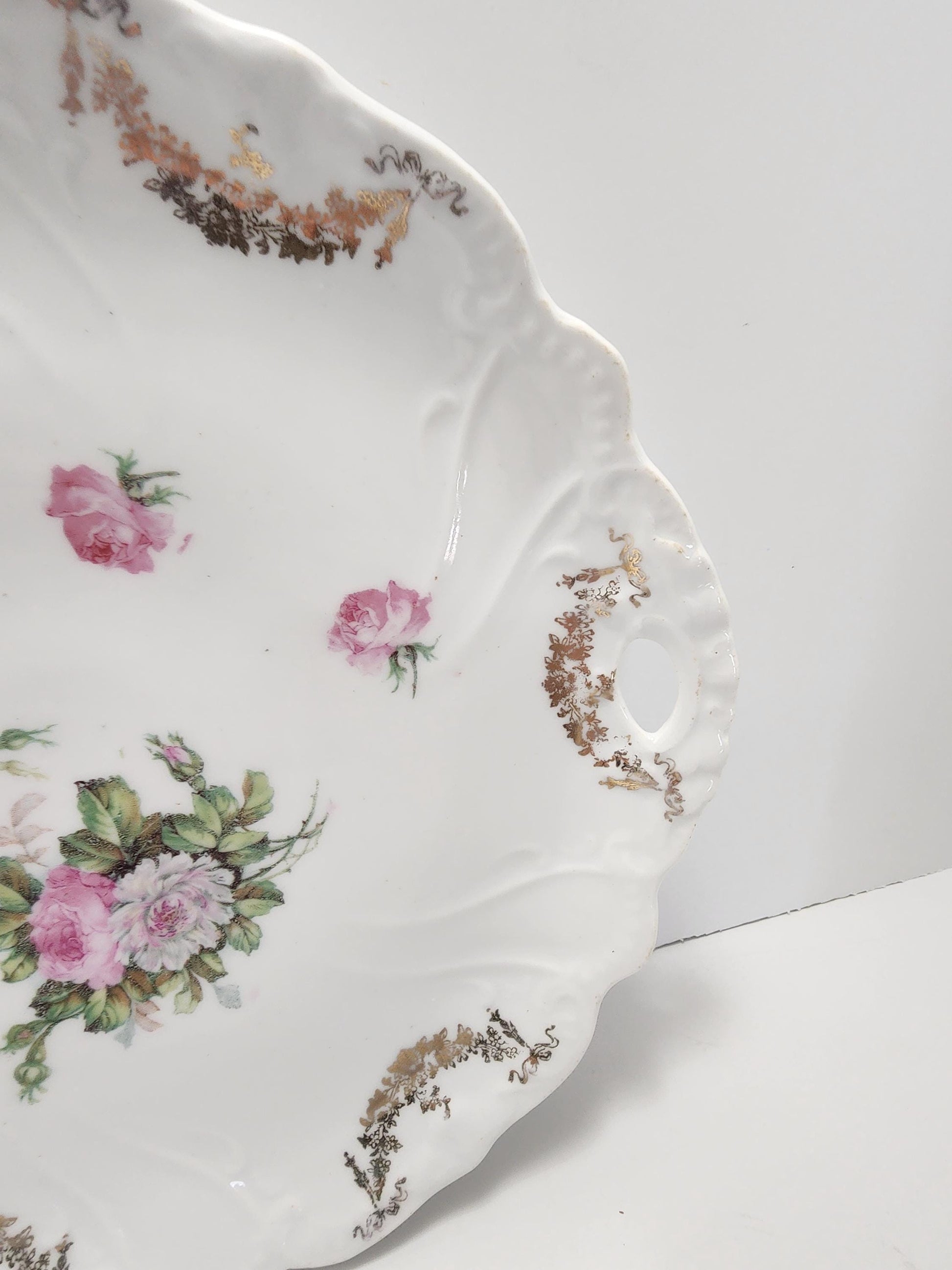 Floral Design Vintage Porcelain Plate - Plates - Antiques - Antiques Plates - Vintage Plates - Flower Decor - Floral Plates - Floral Decor