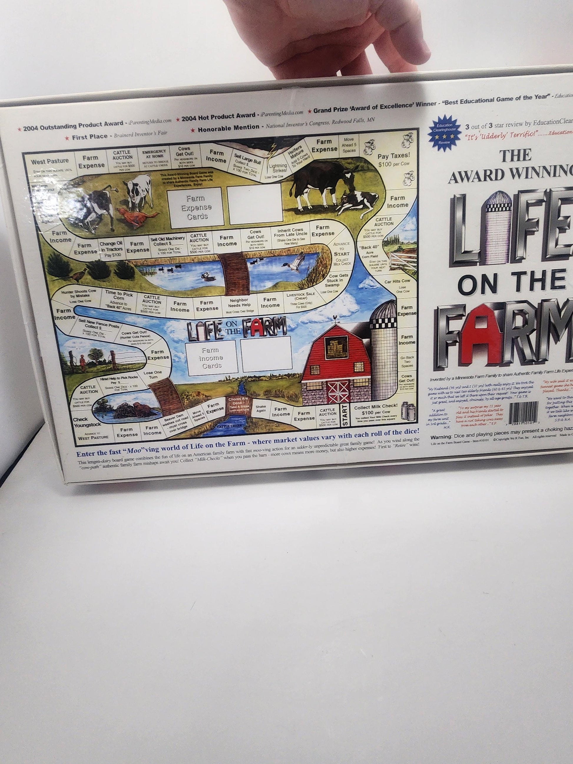 1996 Life On The Farm Board Game - Games - Vintage Games - Board Games - Life - Farm - Farm Toys - Farm Gifts - Family Game Night - Family