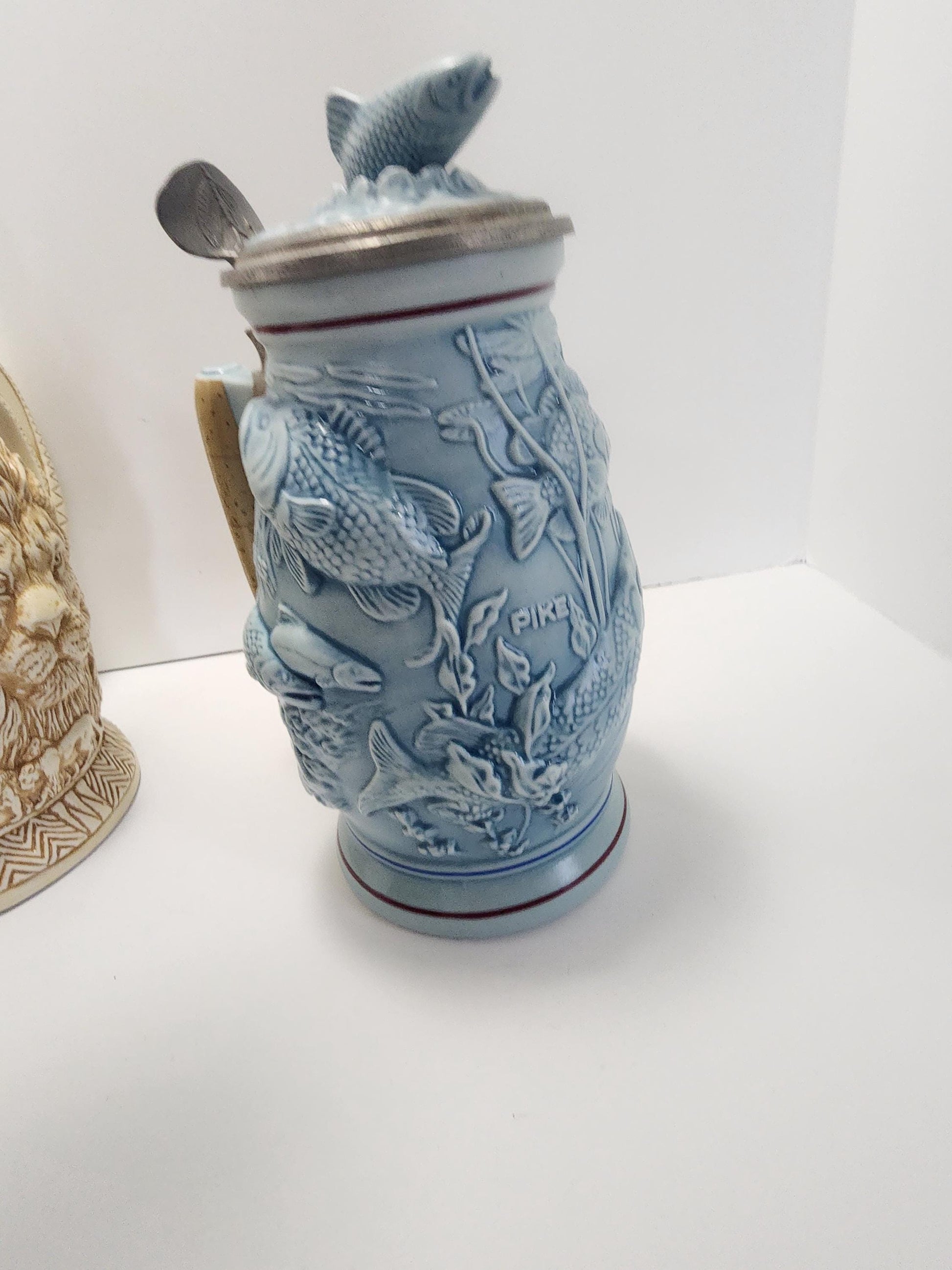 Avon Limited Edition 1990s Beer Steins - Beer - Beer Steins - Avon - Avon Steins - Vintage Steins - Safari - Africa - Fishing - Fishermen